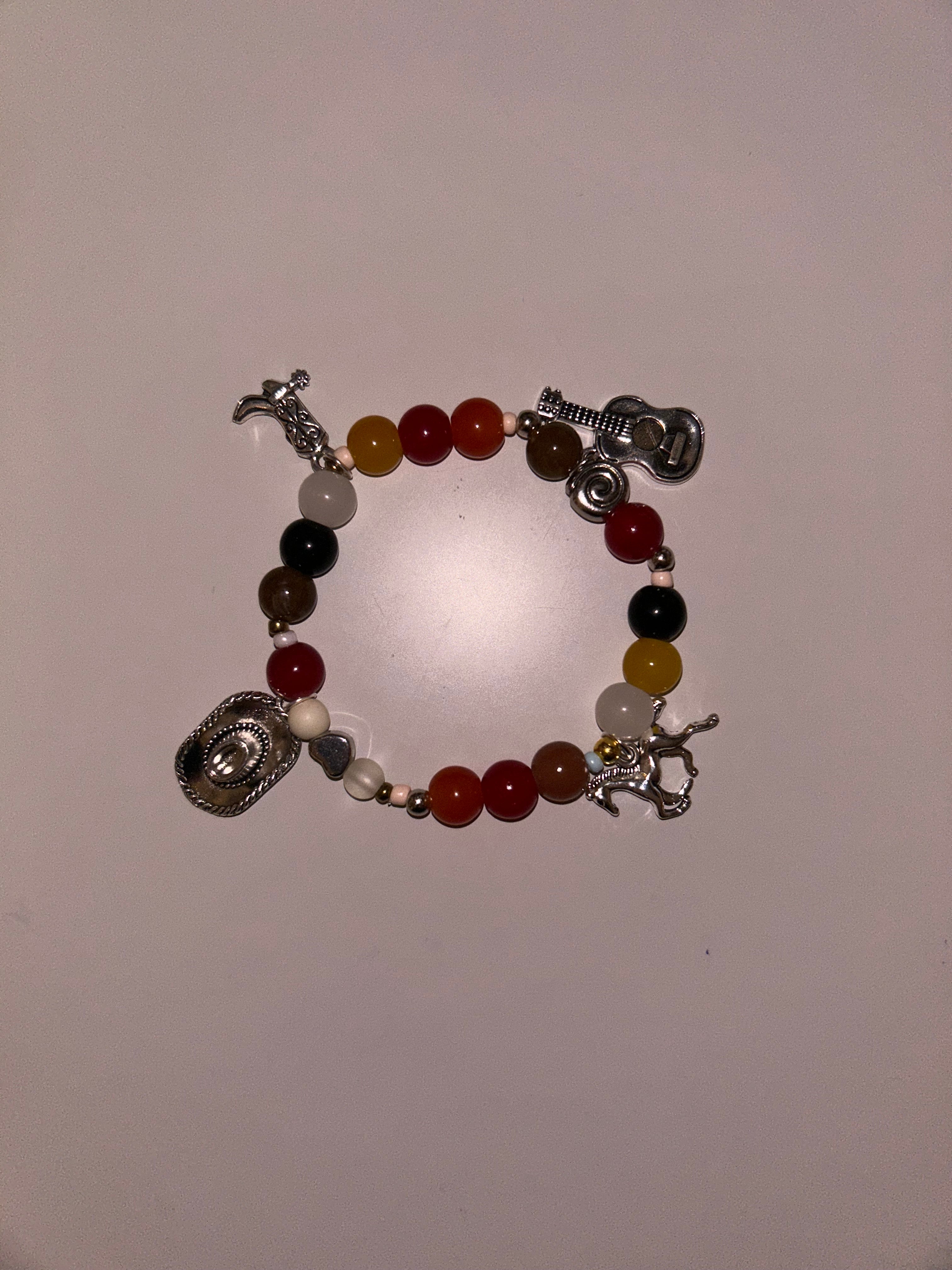 Outlaw cowboy video game inspired handmade bracelet