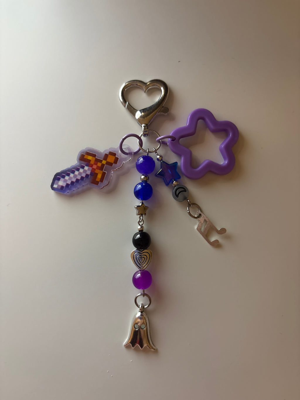 Abigail stardew valley cosy gaming inspired handmade keychain