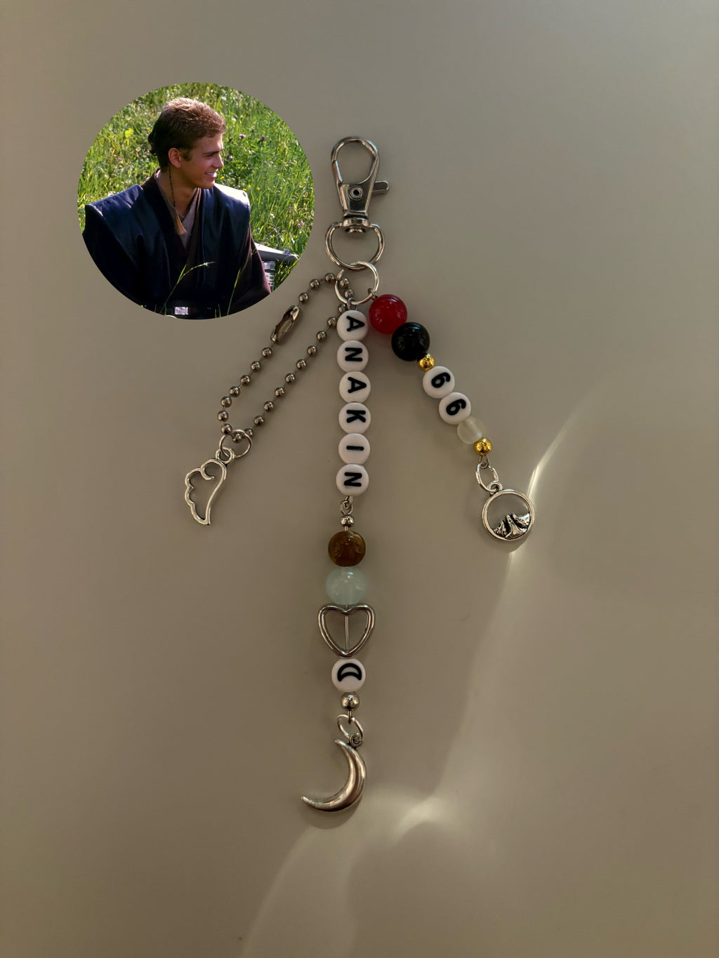 Anakin Skywalker Star Wars inspired handmade keychain