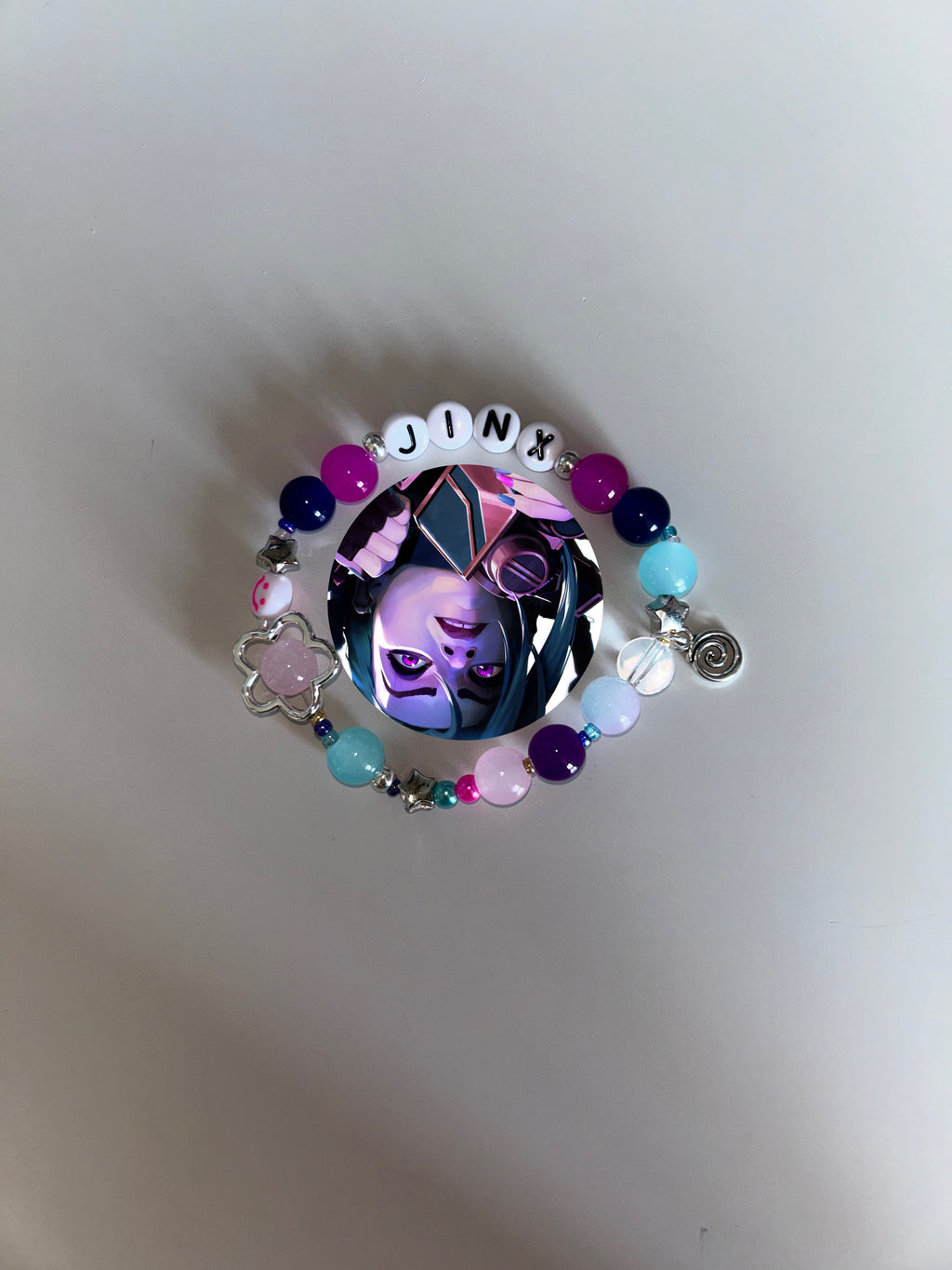 Jinx Arcane and League of Legends inspired handmade bracelet