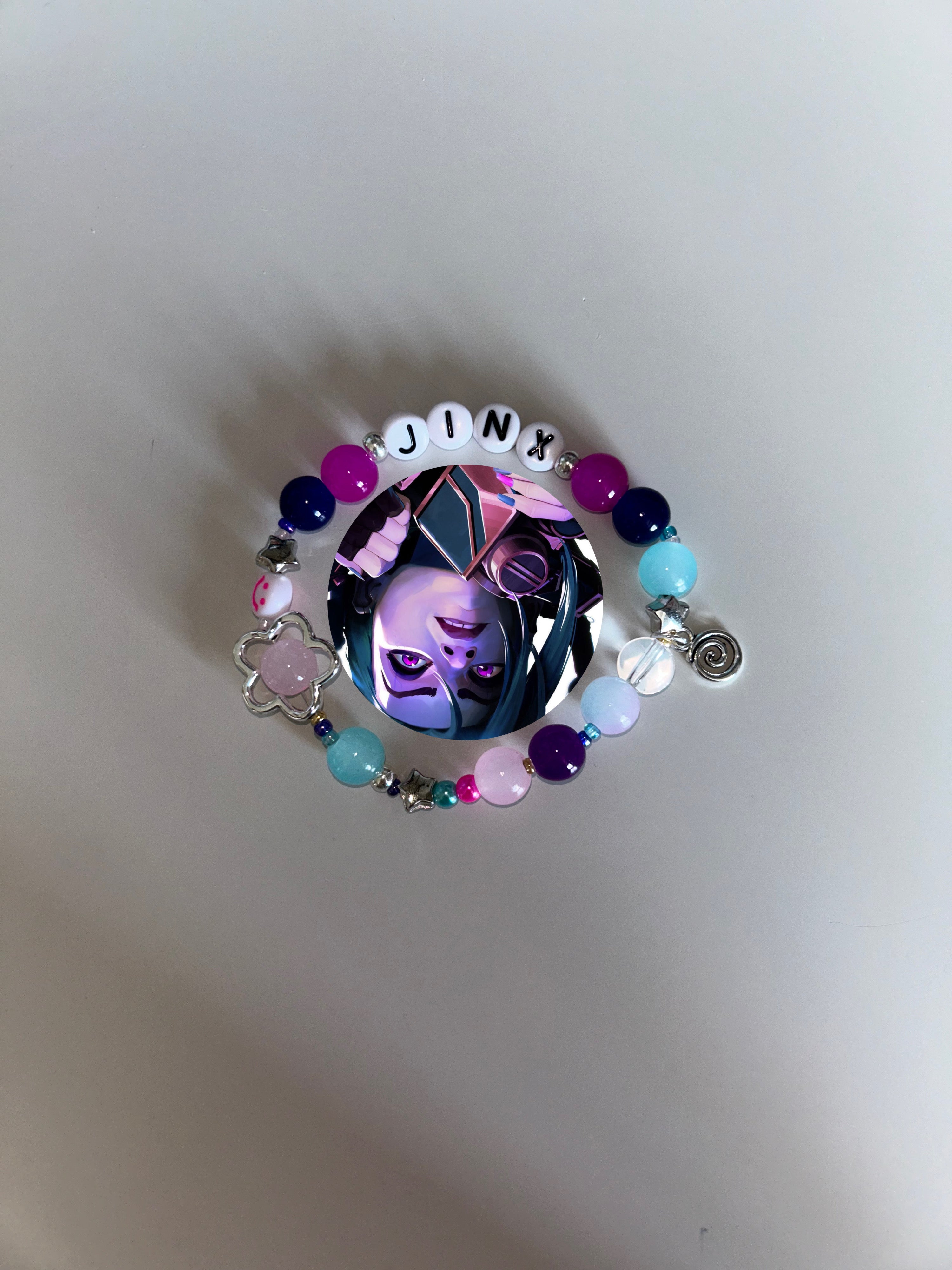 Jinx Arcane and League of Legends inspired handmade bracelet