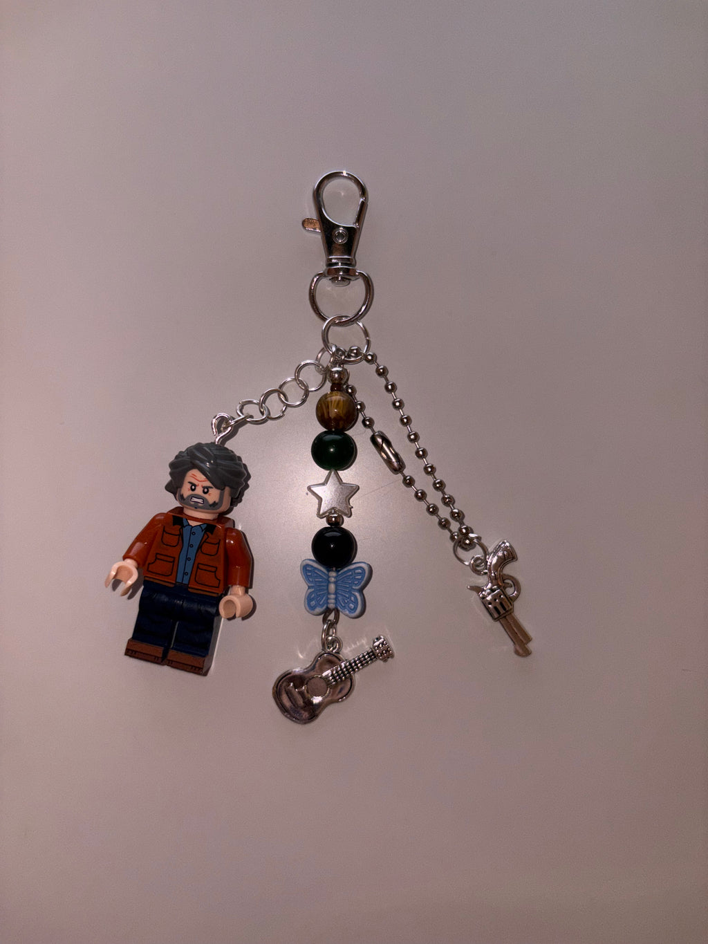 Joel 2 last of us Miller video game inspired handmade minifigure small keychain