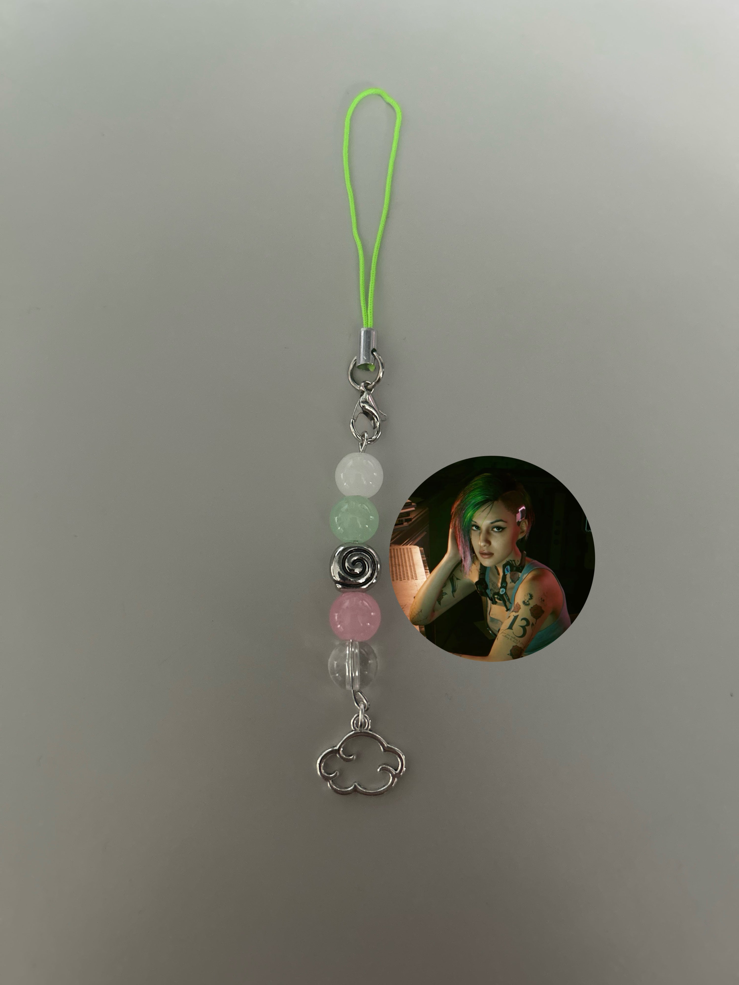 Judy Alvarez Cyberpunk 2077 inspired handmade phone charm