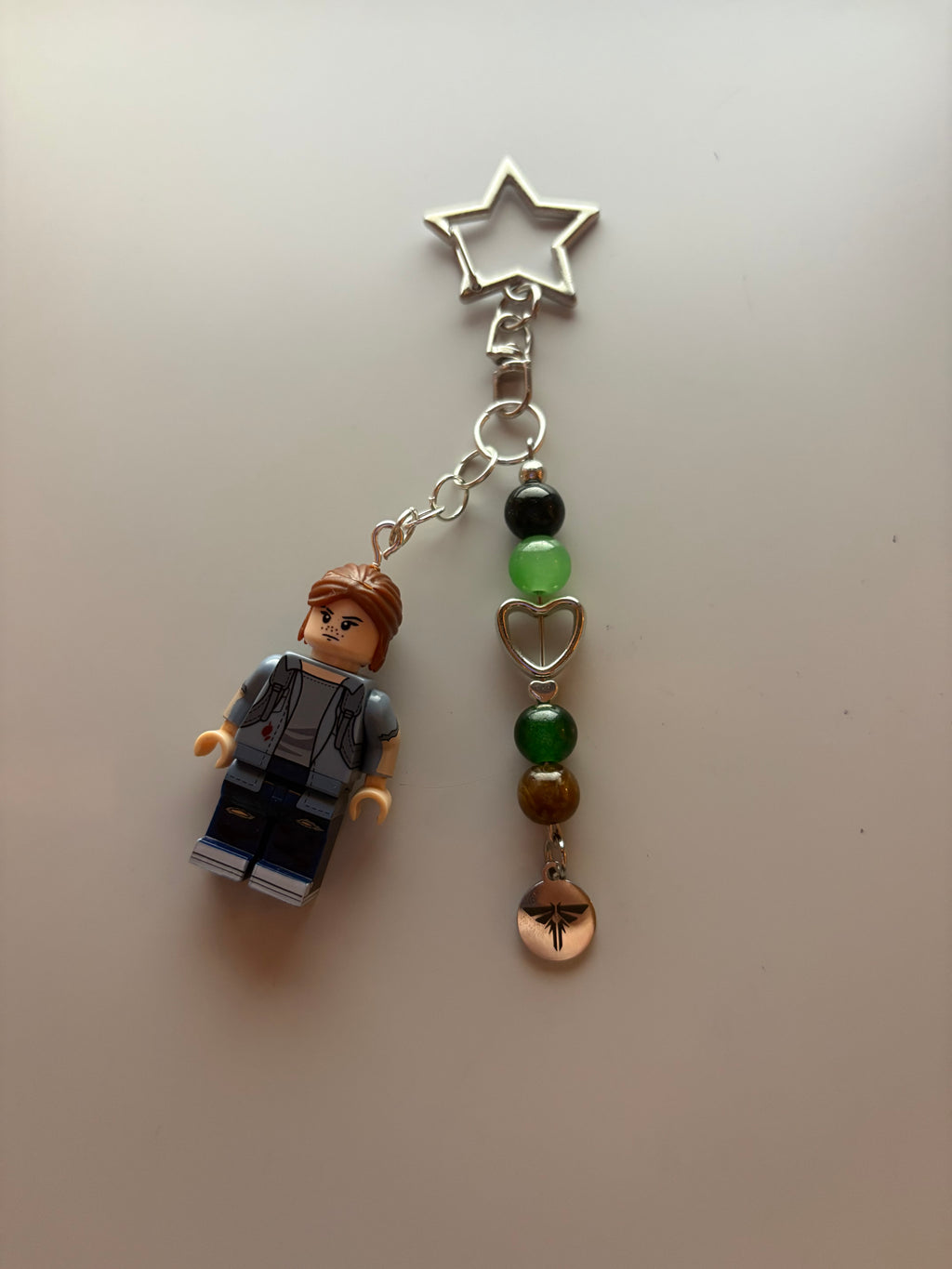 Ellie apocalyptic theme inspired handmade minifigure minimalist keychain