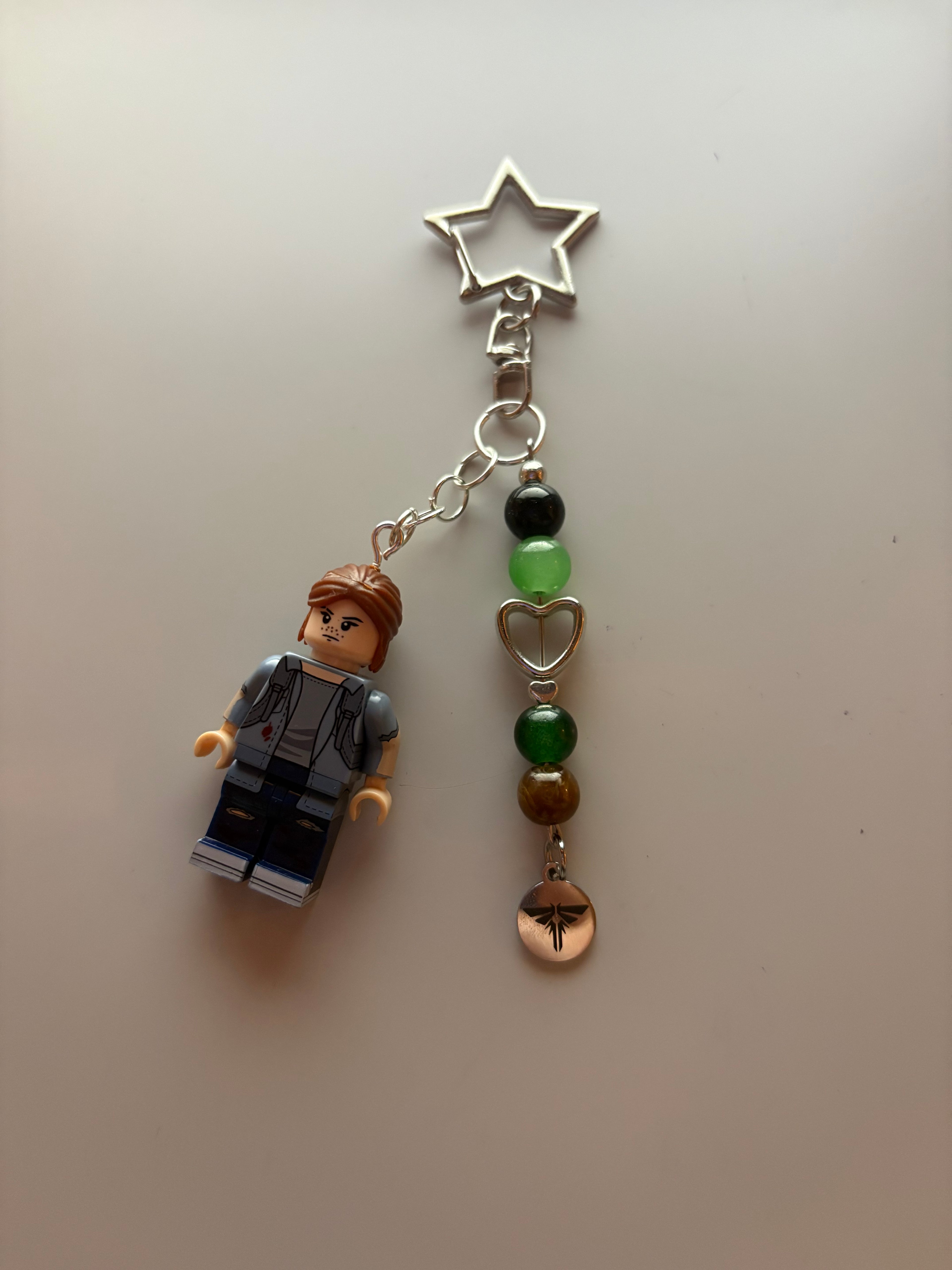 Ellie apocalyptic theme inspired handmade minifigure minimalist keychain