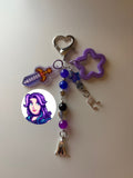Abigail stardew valley cosy gaming inspired handmade keychain
