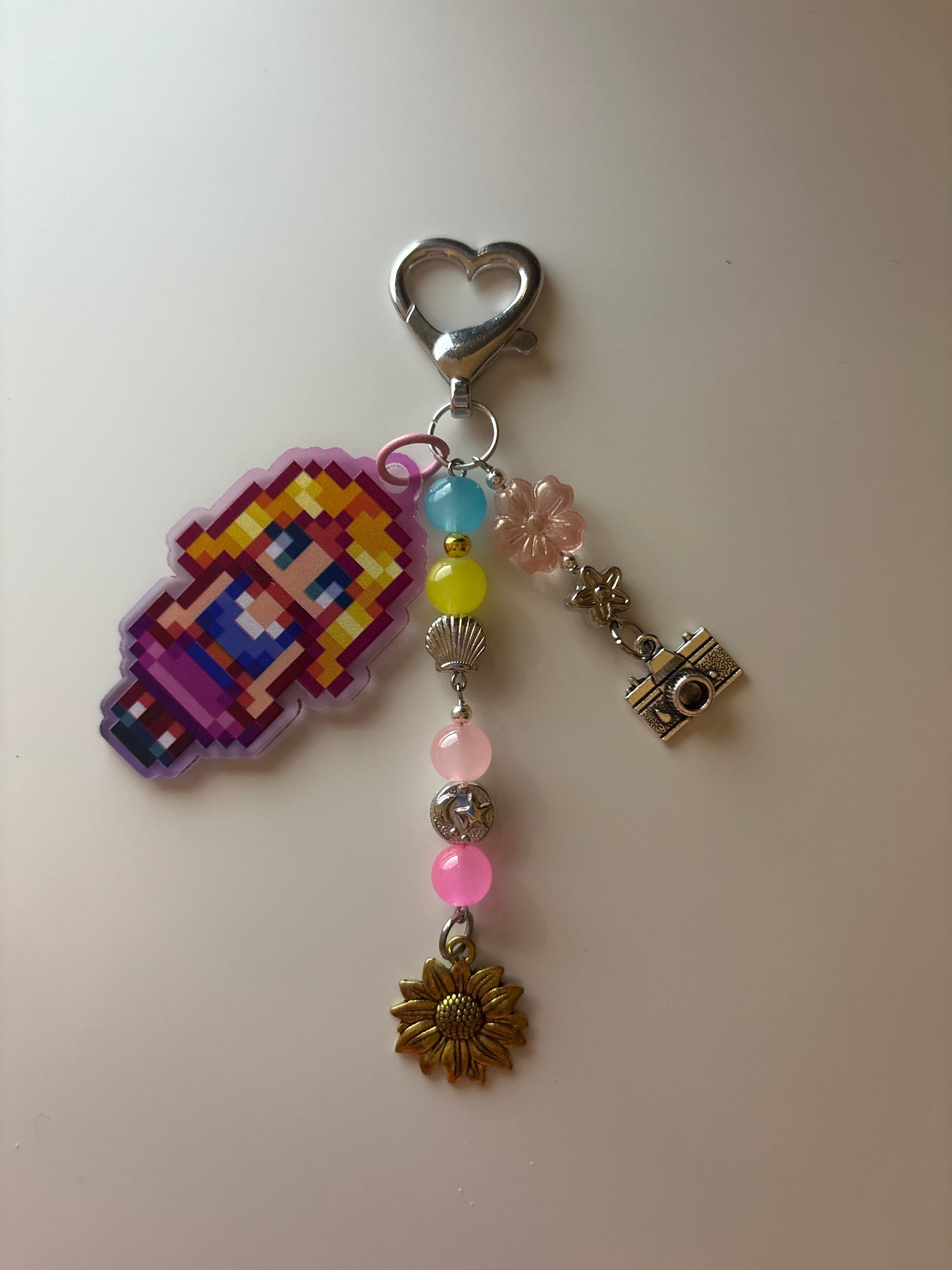 Haley stardew valley cosy gaming inspired handmade keychain