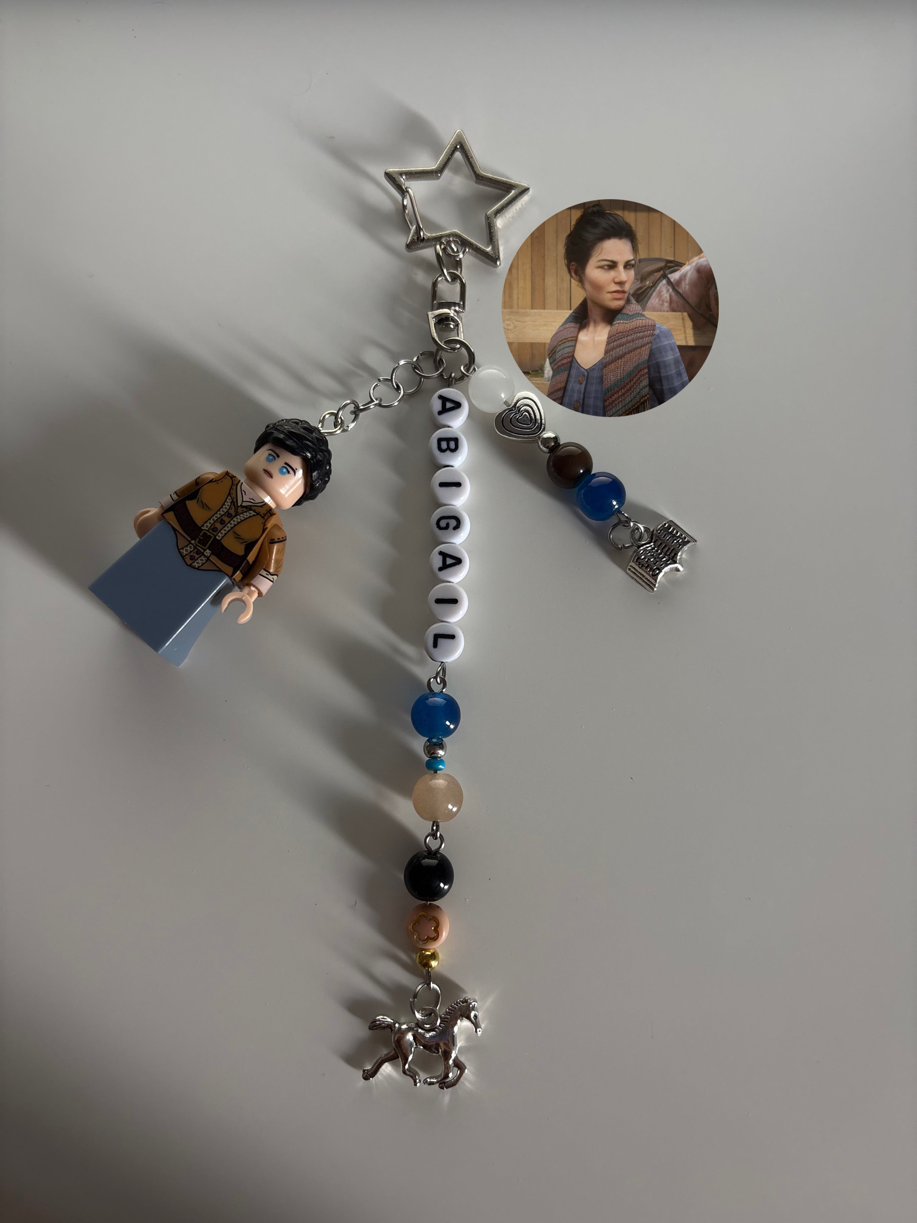 ‘Abigail’ inspired handmade minifigure keychain