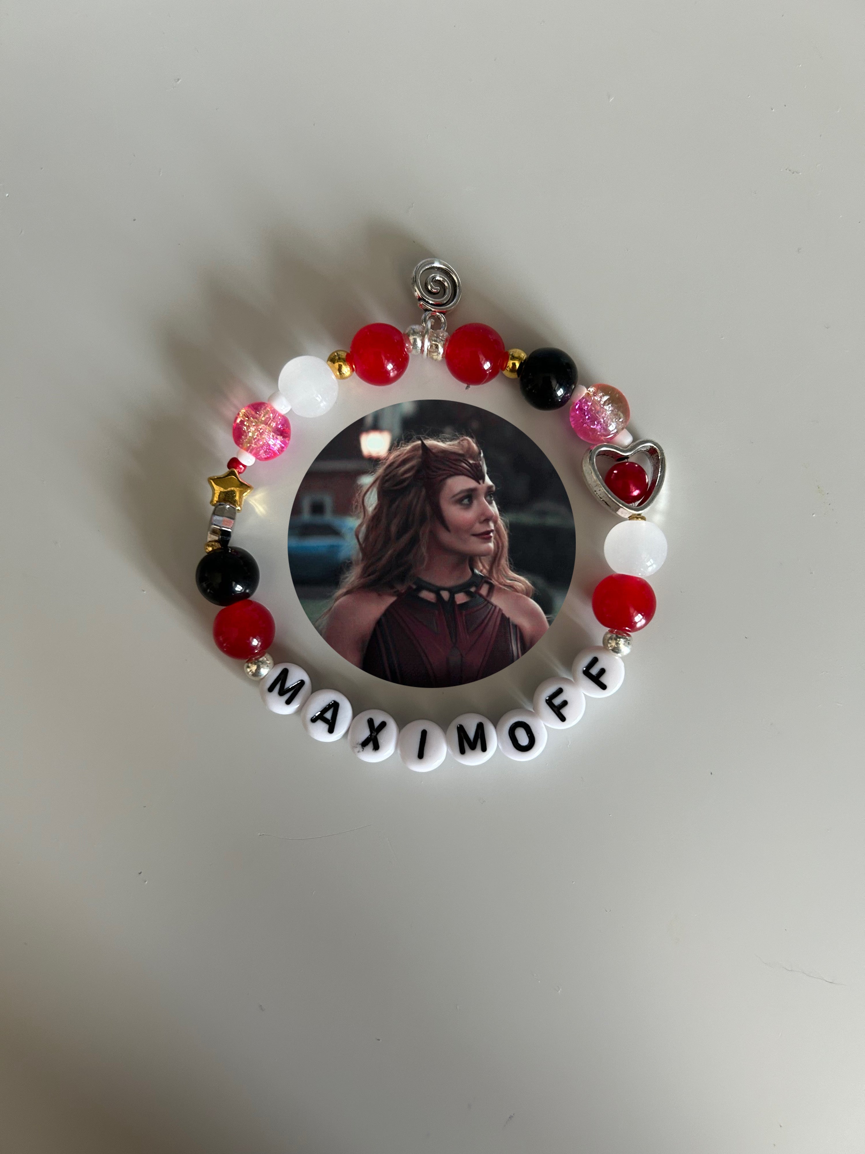 Wanda Maximoff Scarlet Witch inspired handmade bracelet