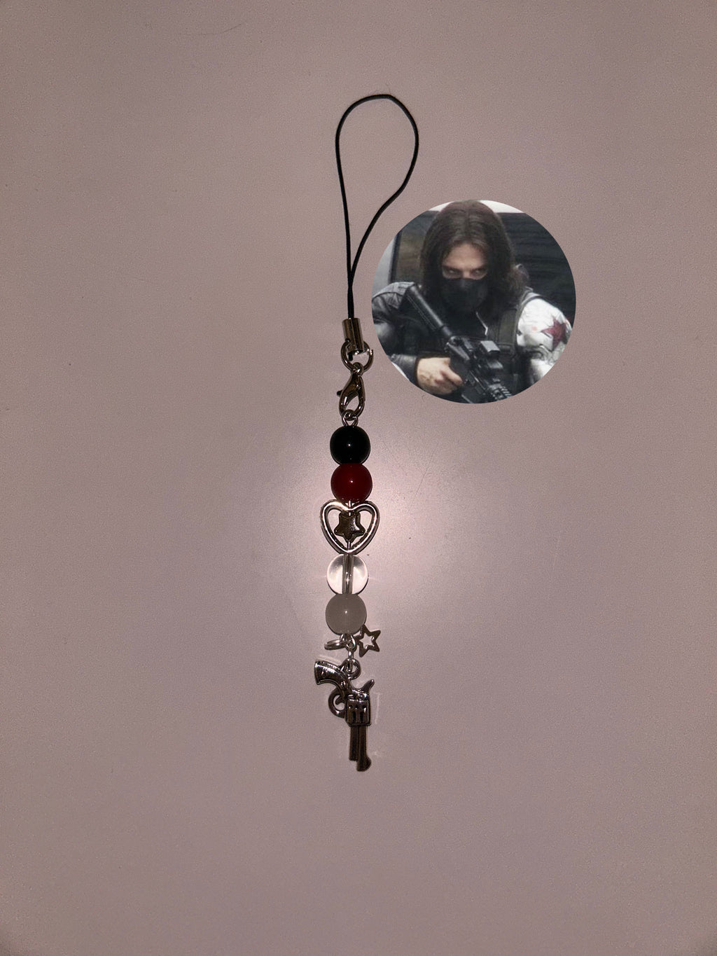 Bucky Barnes inspired handmade phone charm
