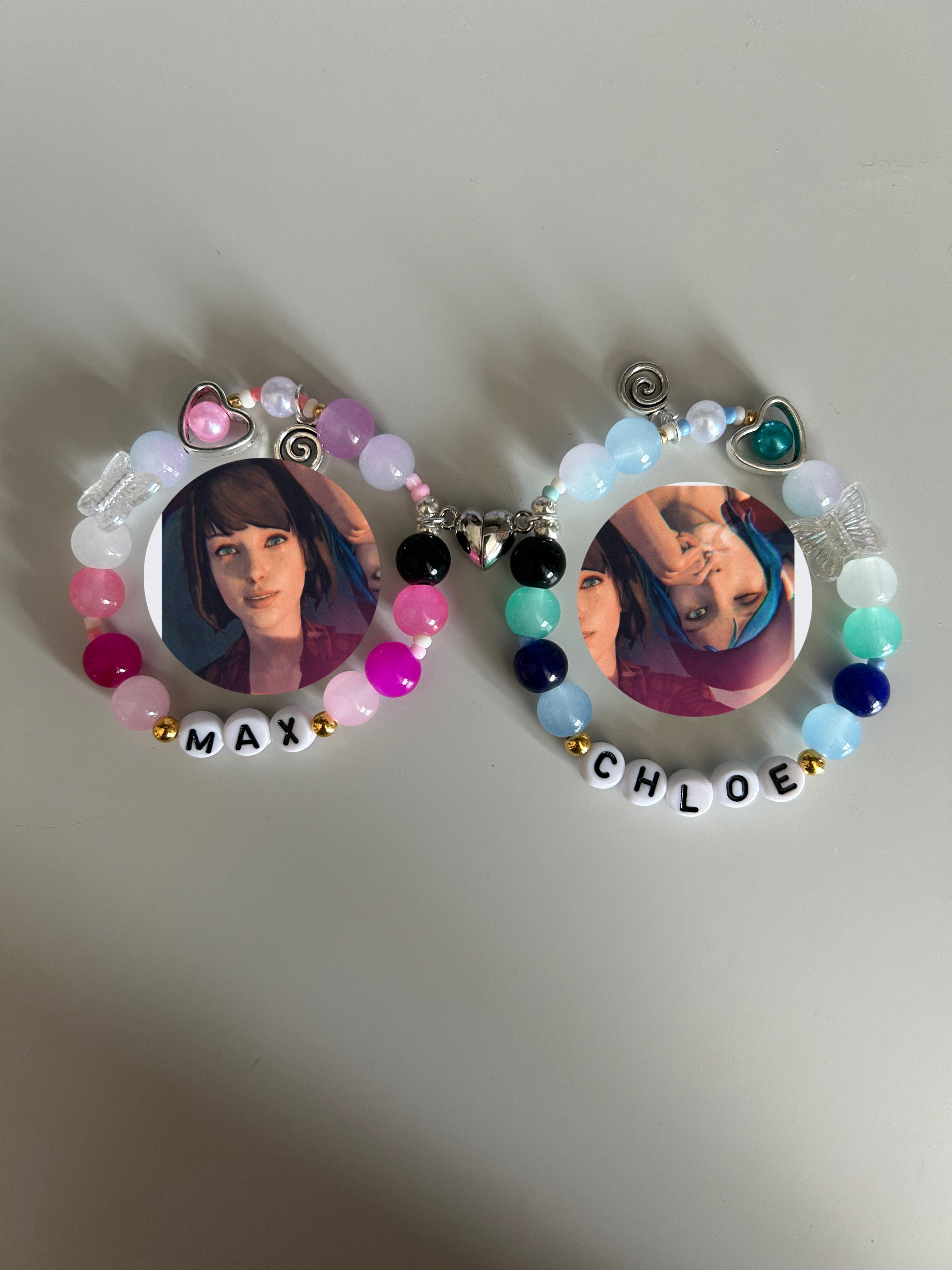 Max Caulfield and Chloe Price Life Is Strange inspired handmade bracelet set