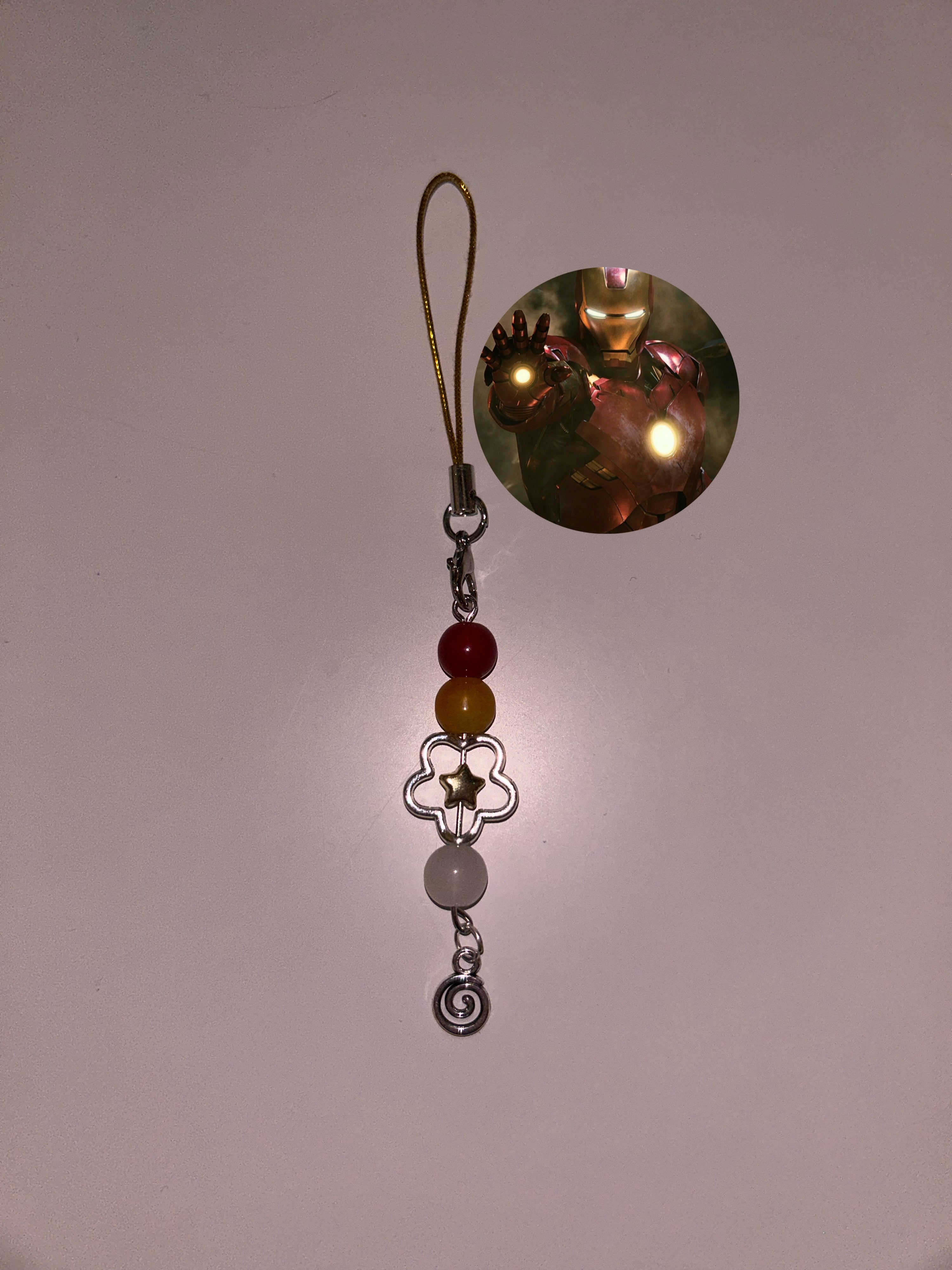 Tony Stark Ironman inspired handmade phone charm