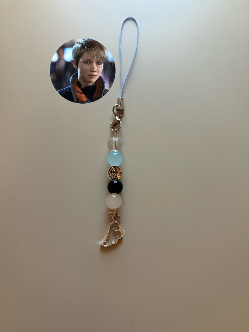 Kara Detroit Become Human inspired handmade phone charm