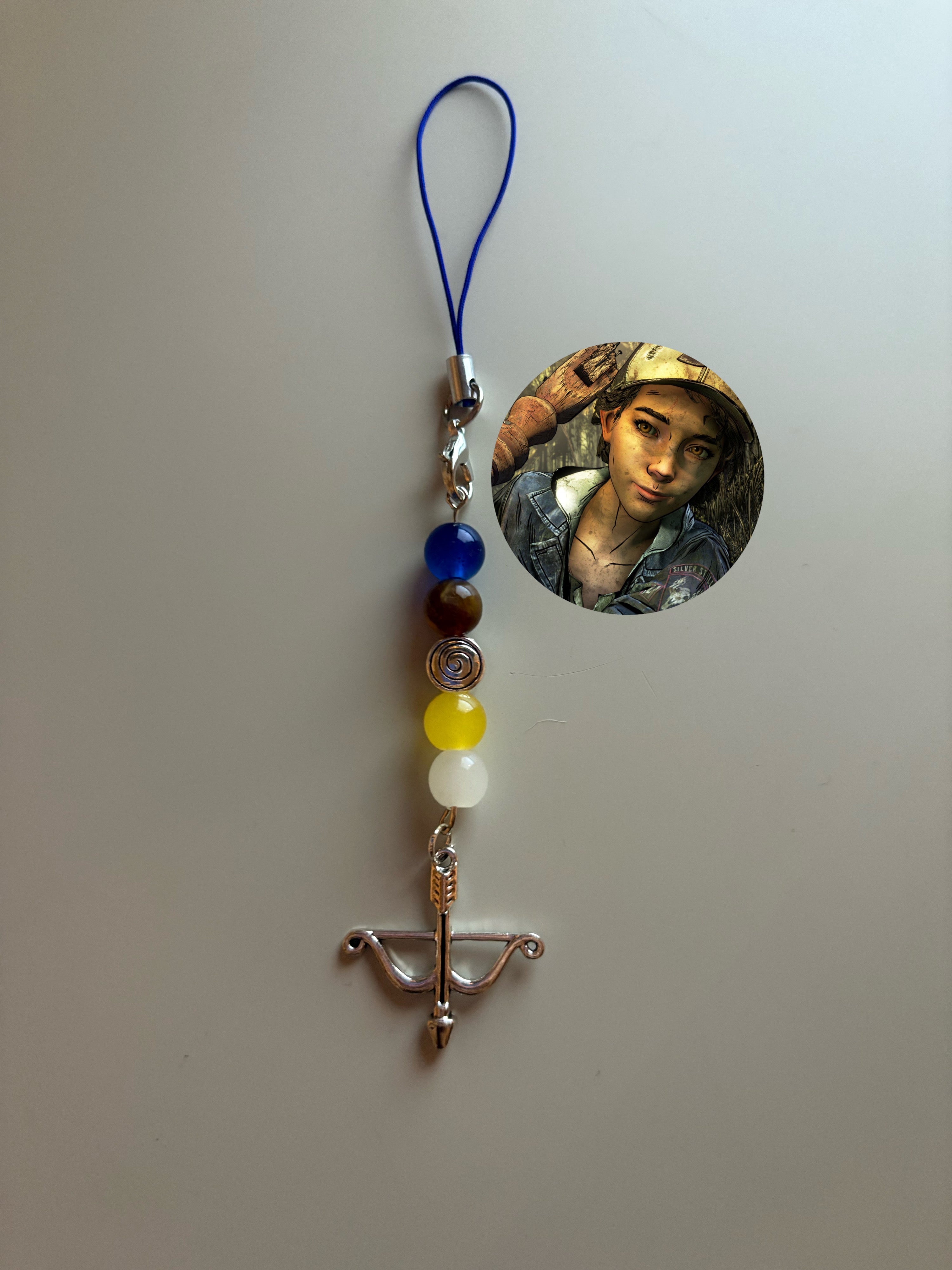 Clementine The Walking Dead video game inspired handmade phone charm