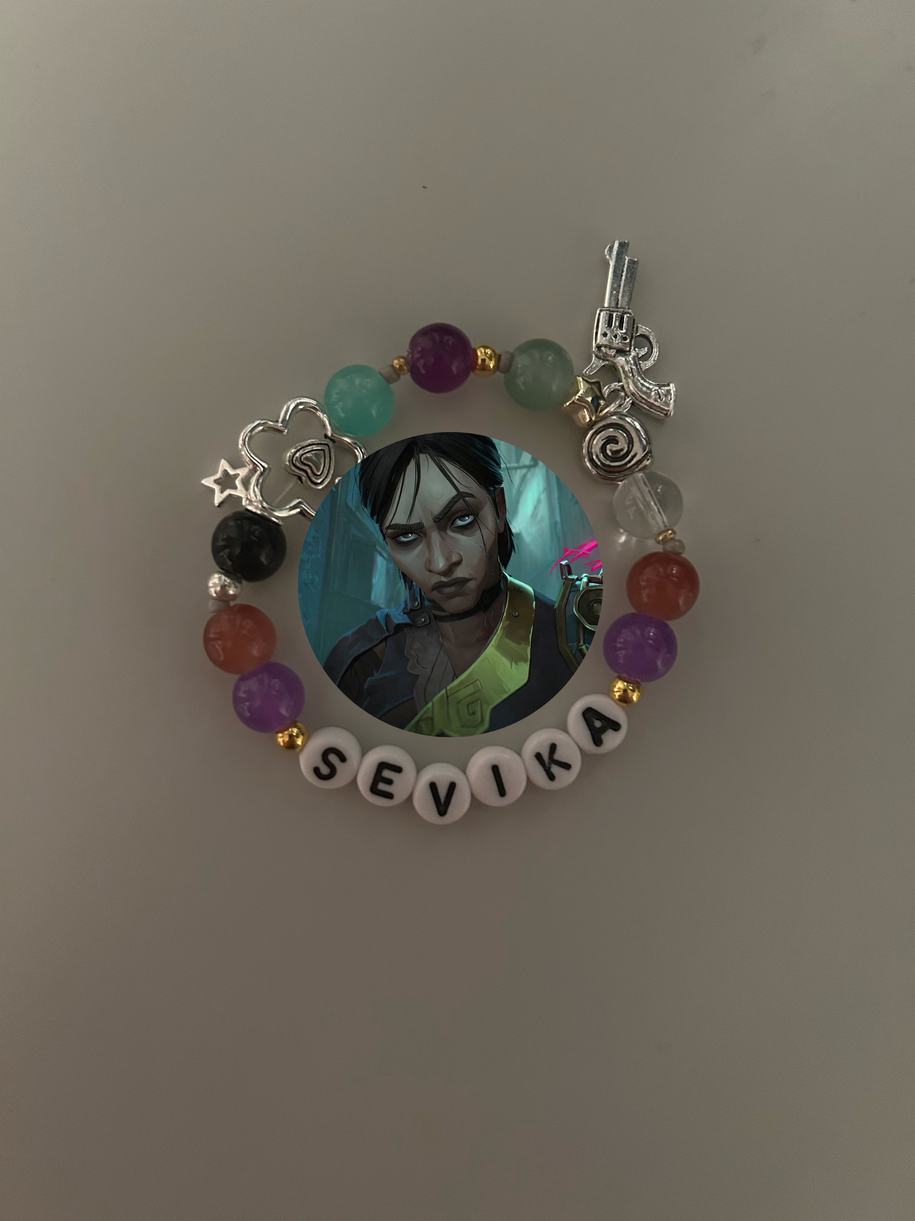 Sevika Arcane and League of Legends inspired handmade bracelet