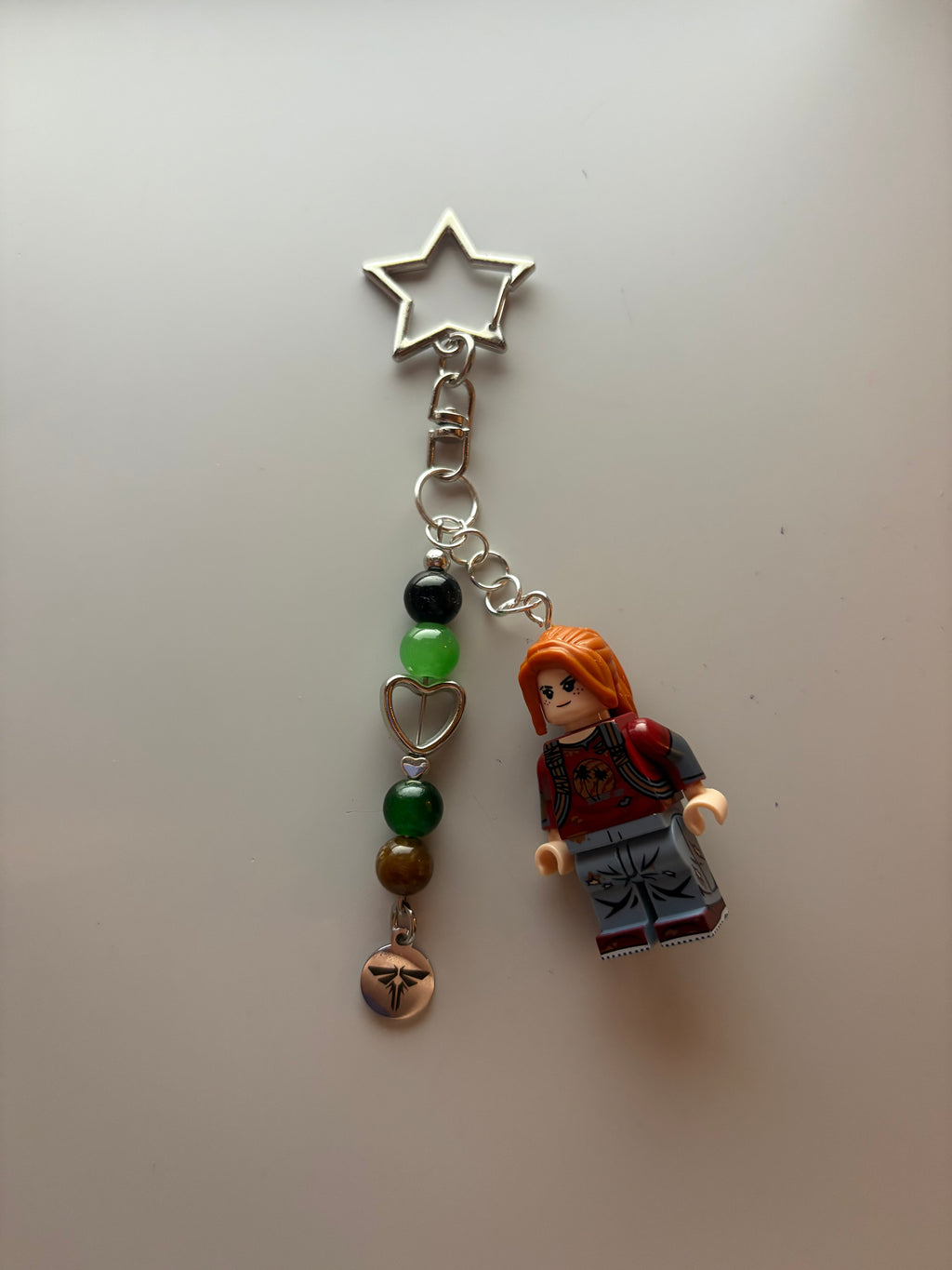 Young Ellie last of us Williams inspired handmade minifigure minimalist keychain