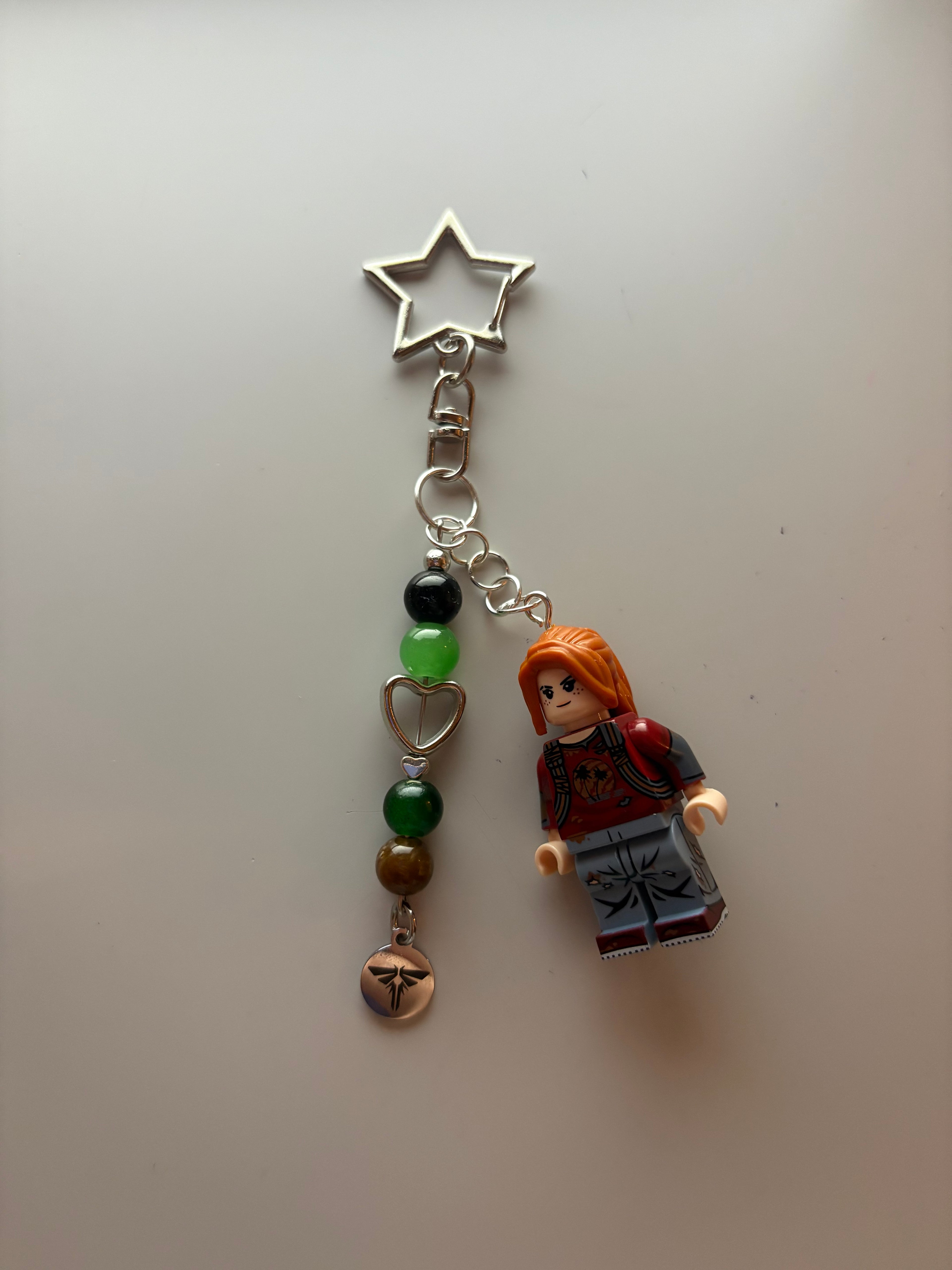 Young Ellie last of us Williams inspired handmade minifigure minimalist keychain