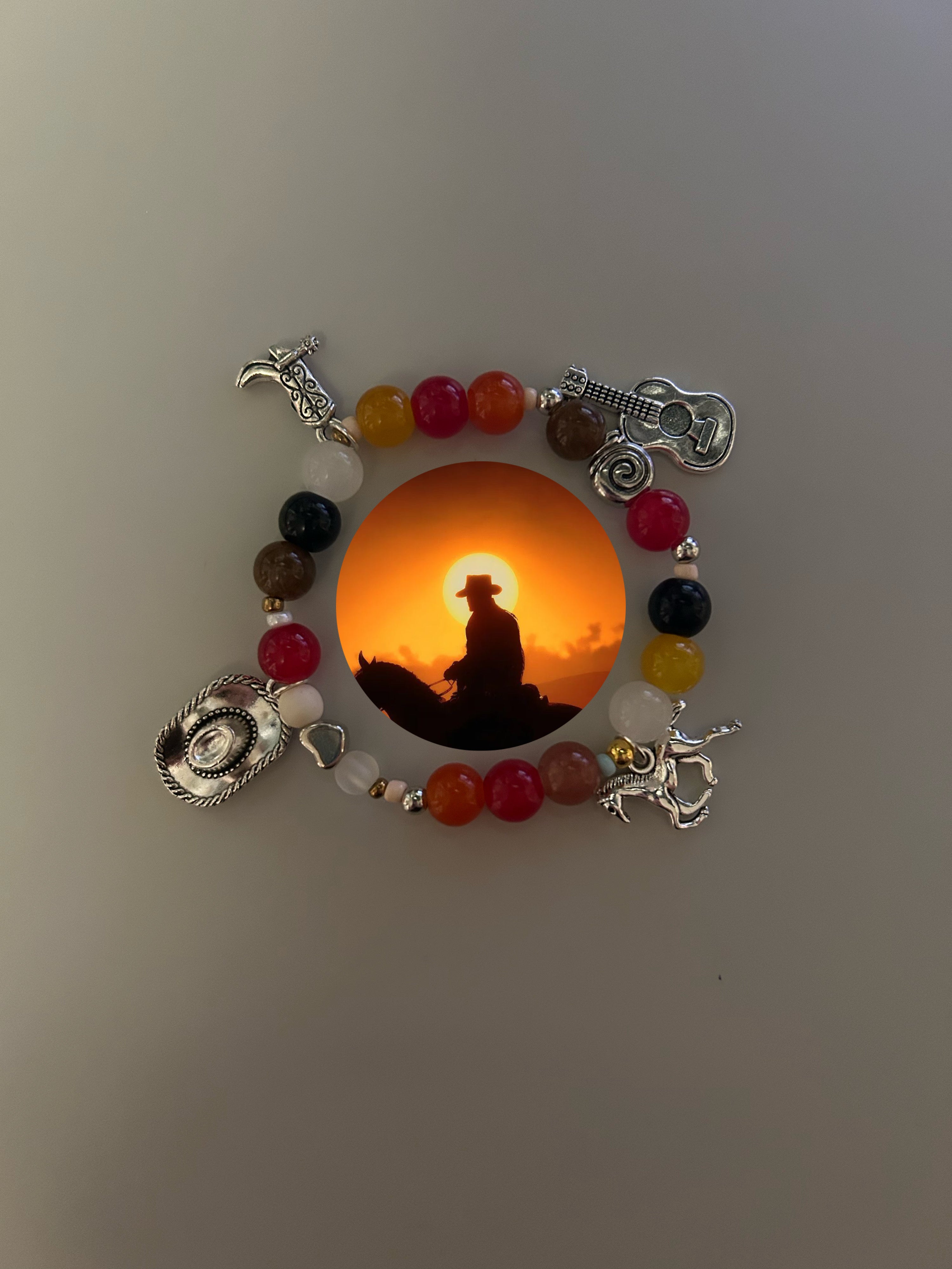Outlaw cowboy video game inspired handmade bracelet