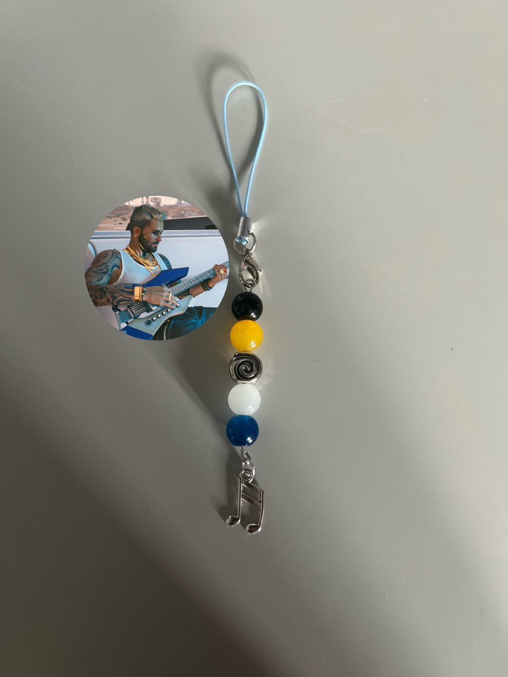 Kerry Eurodyne Cyberpunk 2077 inspired handmade phone charm