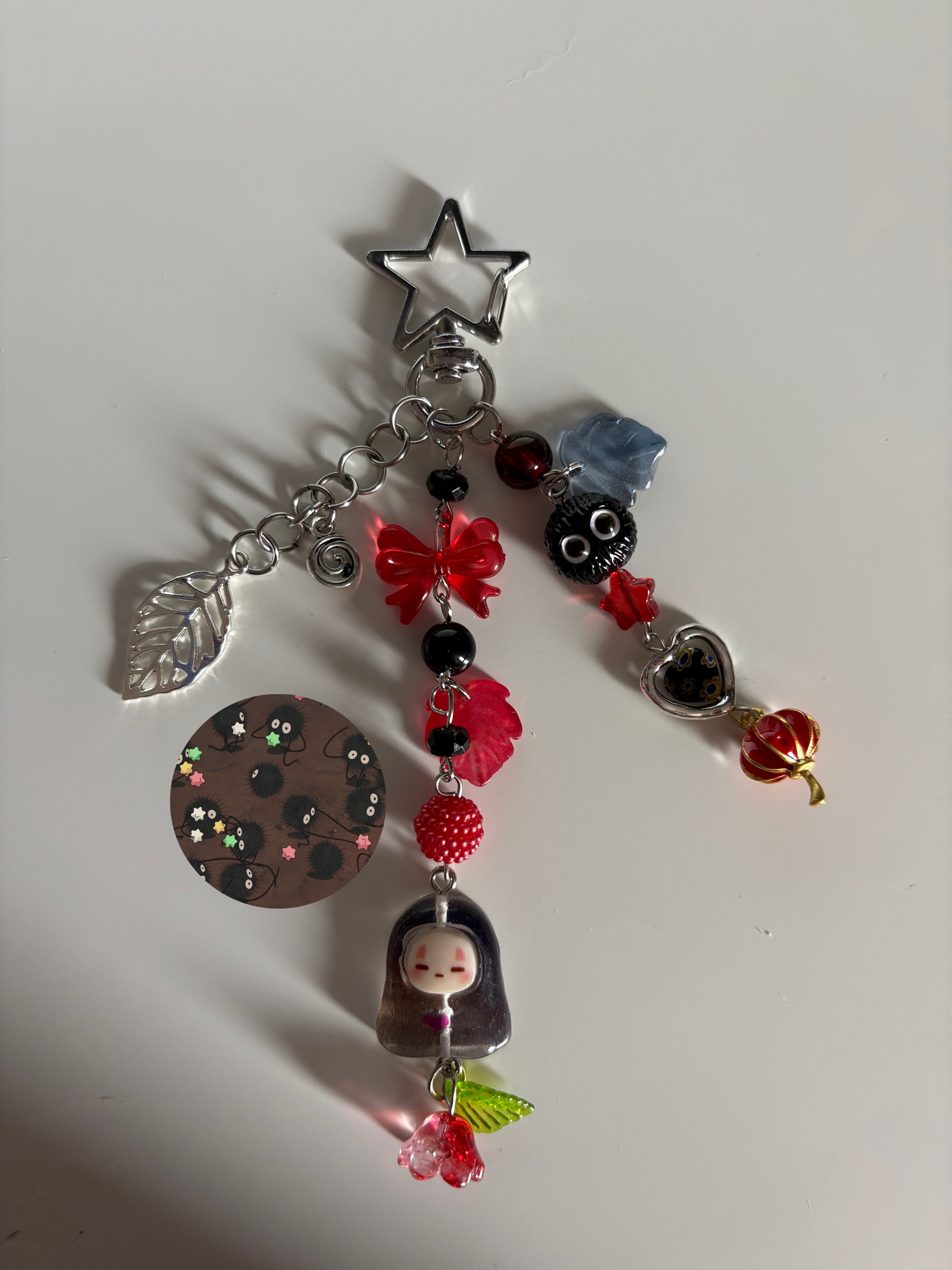 No face, spirited away anime inspired handmade keychain