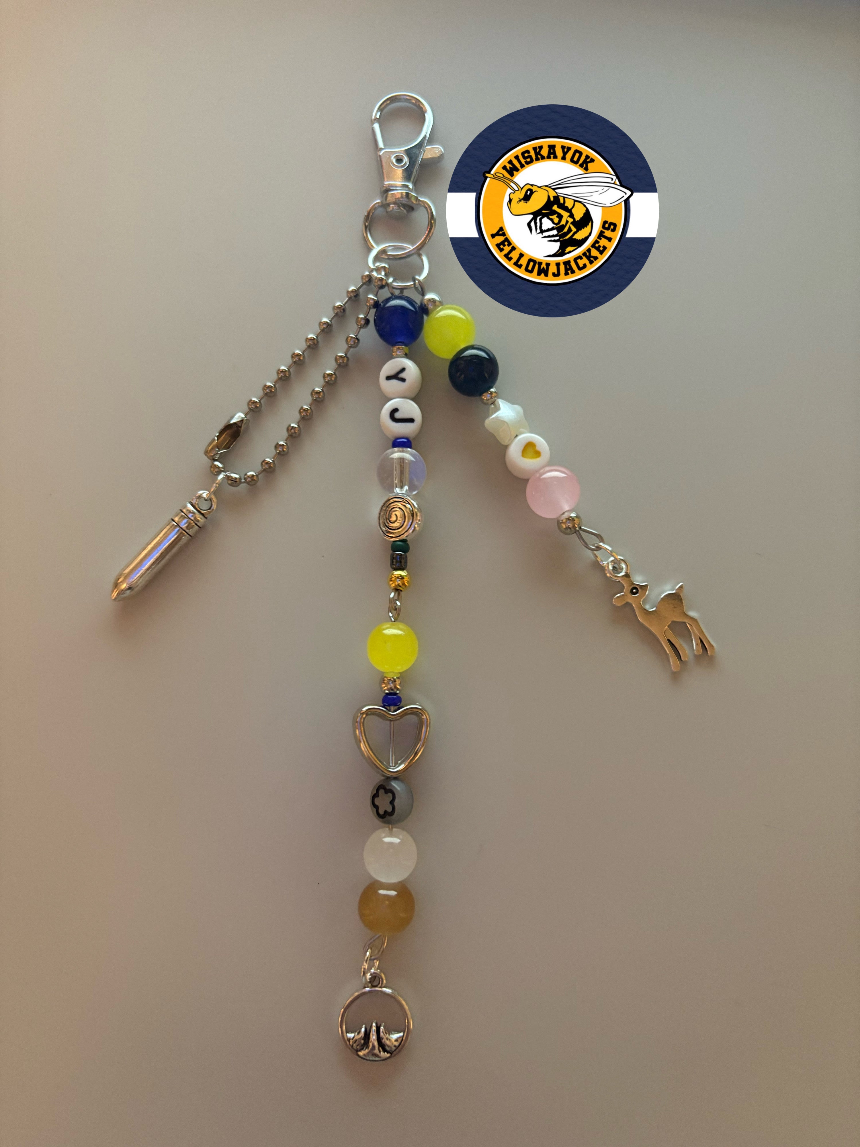 Yellowjackets inspired handmade keychain
