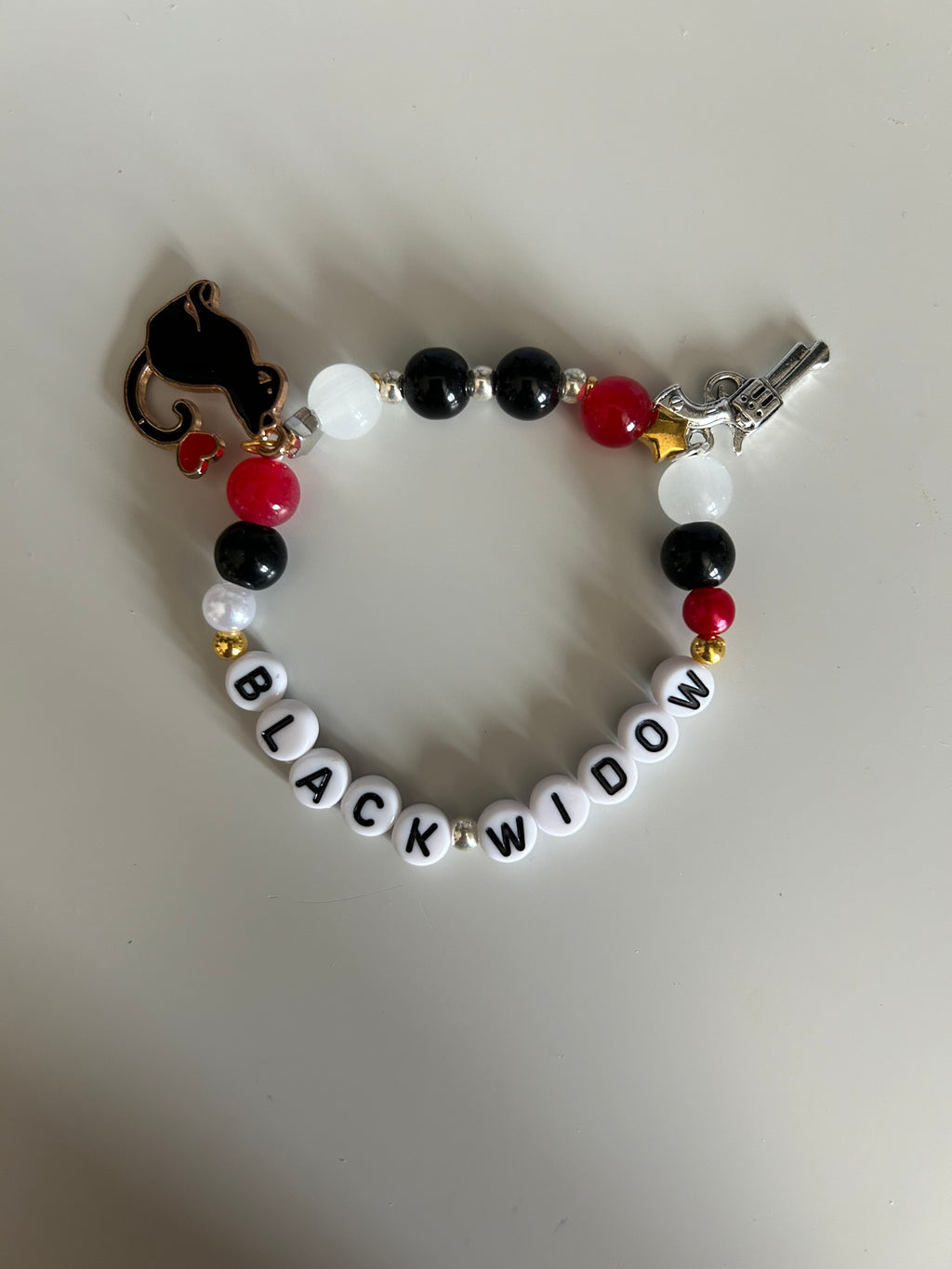 Black Widow Natasha Romanoff inspired handmade bracelet