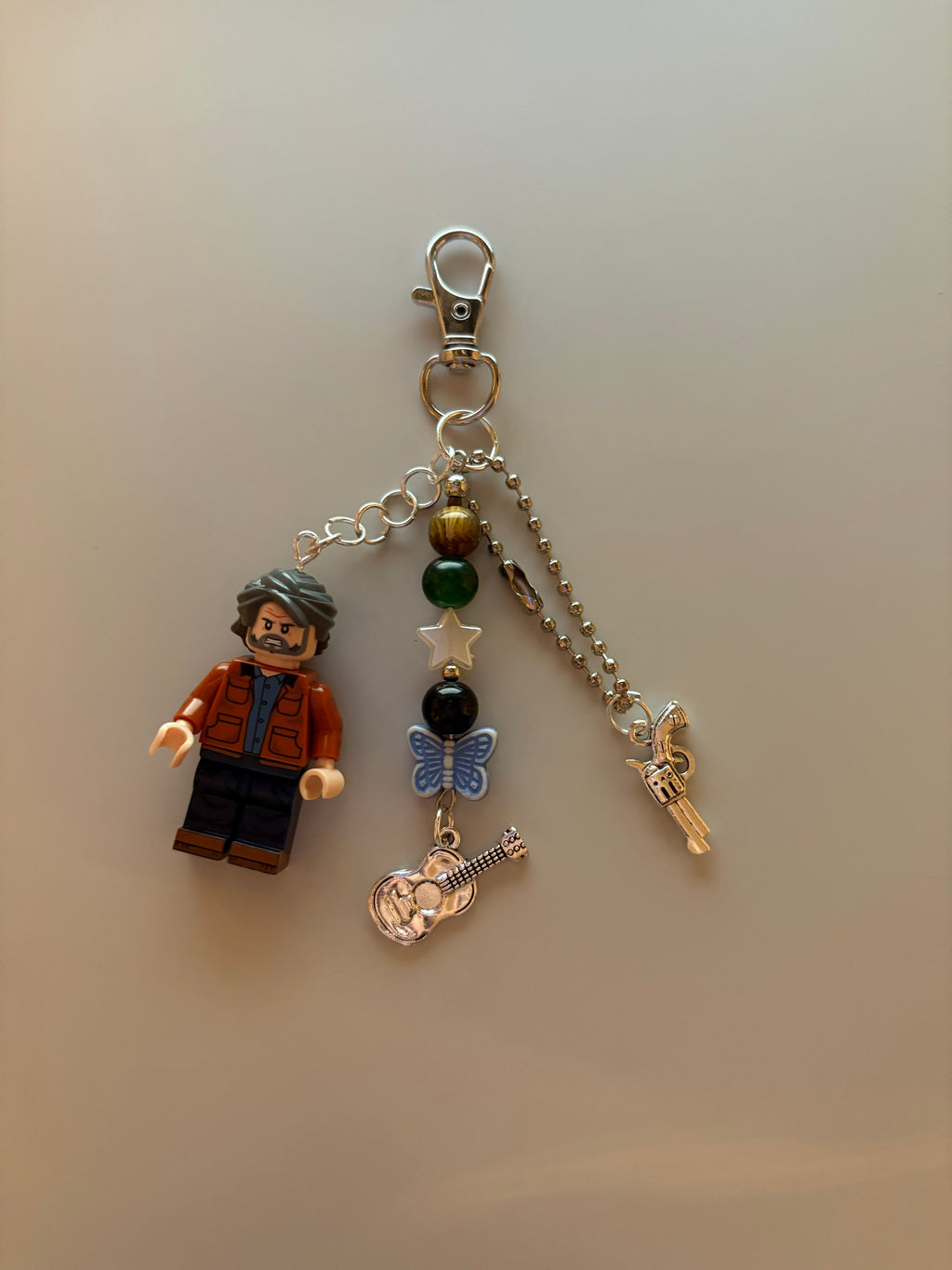 Joel 2 last of us Miller video game inspired handmade minifigure small keychain