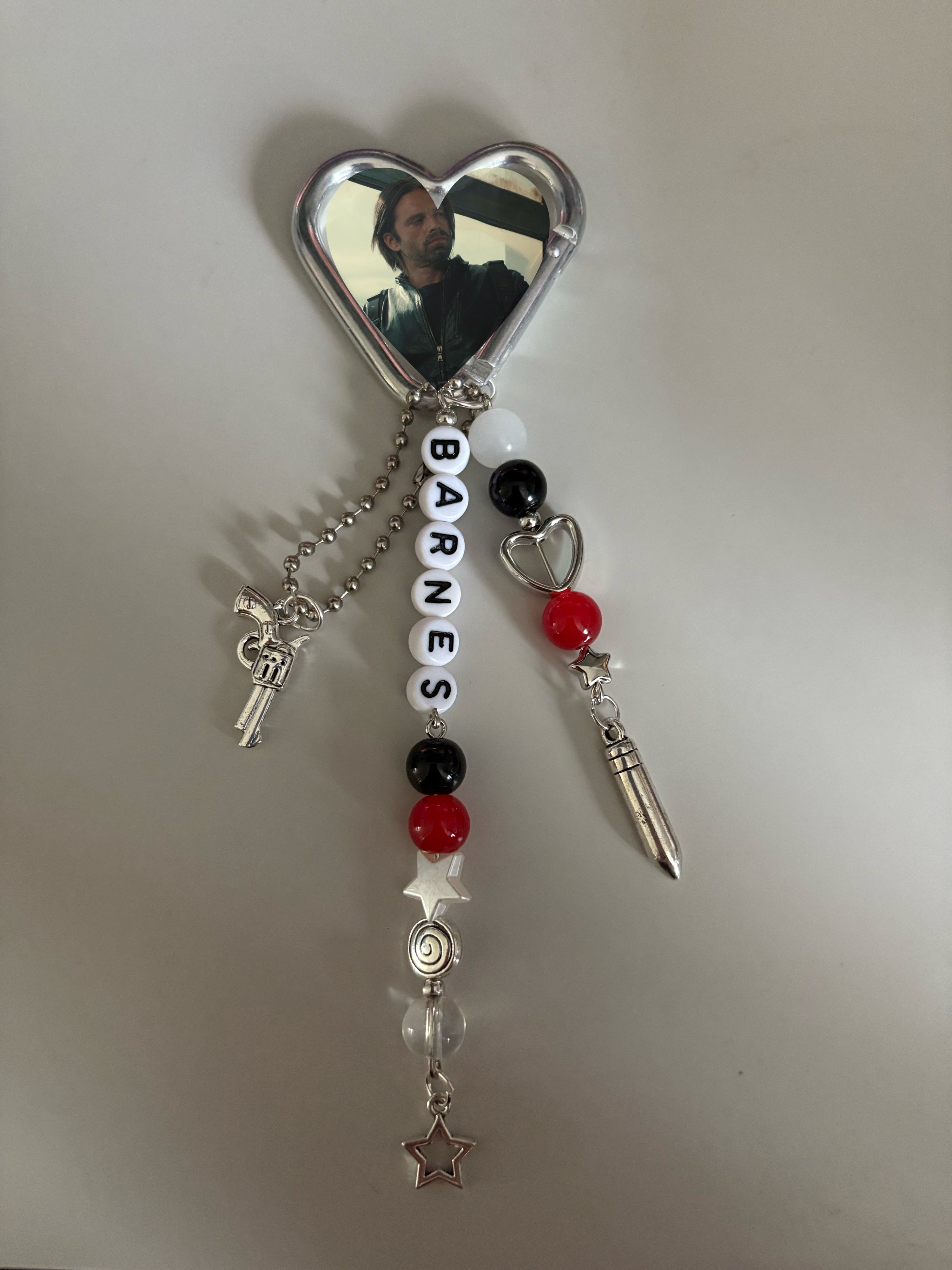 Bucky Barnes The Winter Soldier inspired handmade keychain carabiner