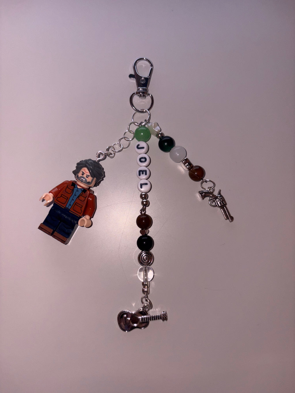 Joel 2 last of us Miller video game inspired handmade minifigure keychain