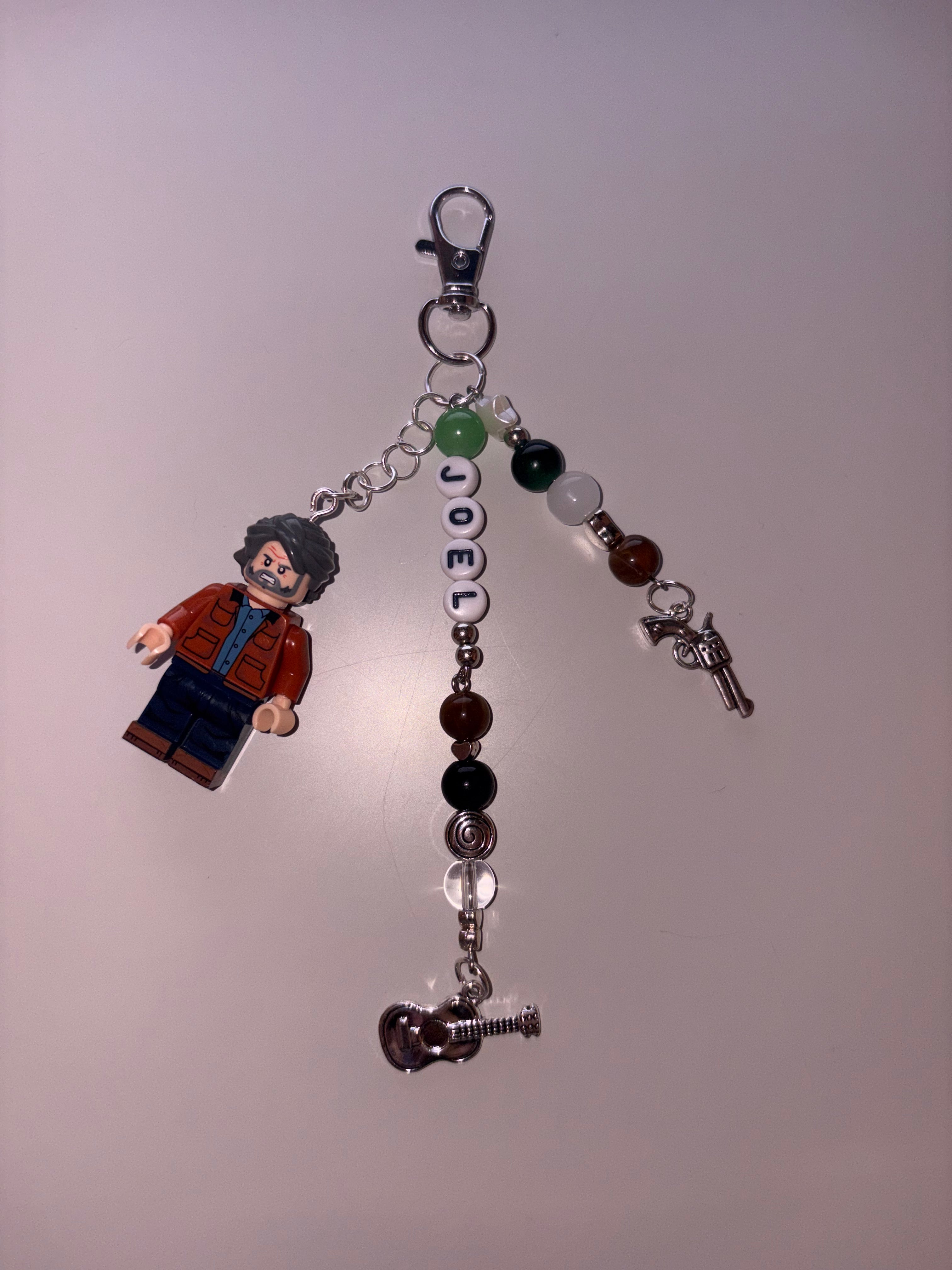 Joel 2 last of us Miller video game inspired handmade minifigure keychain