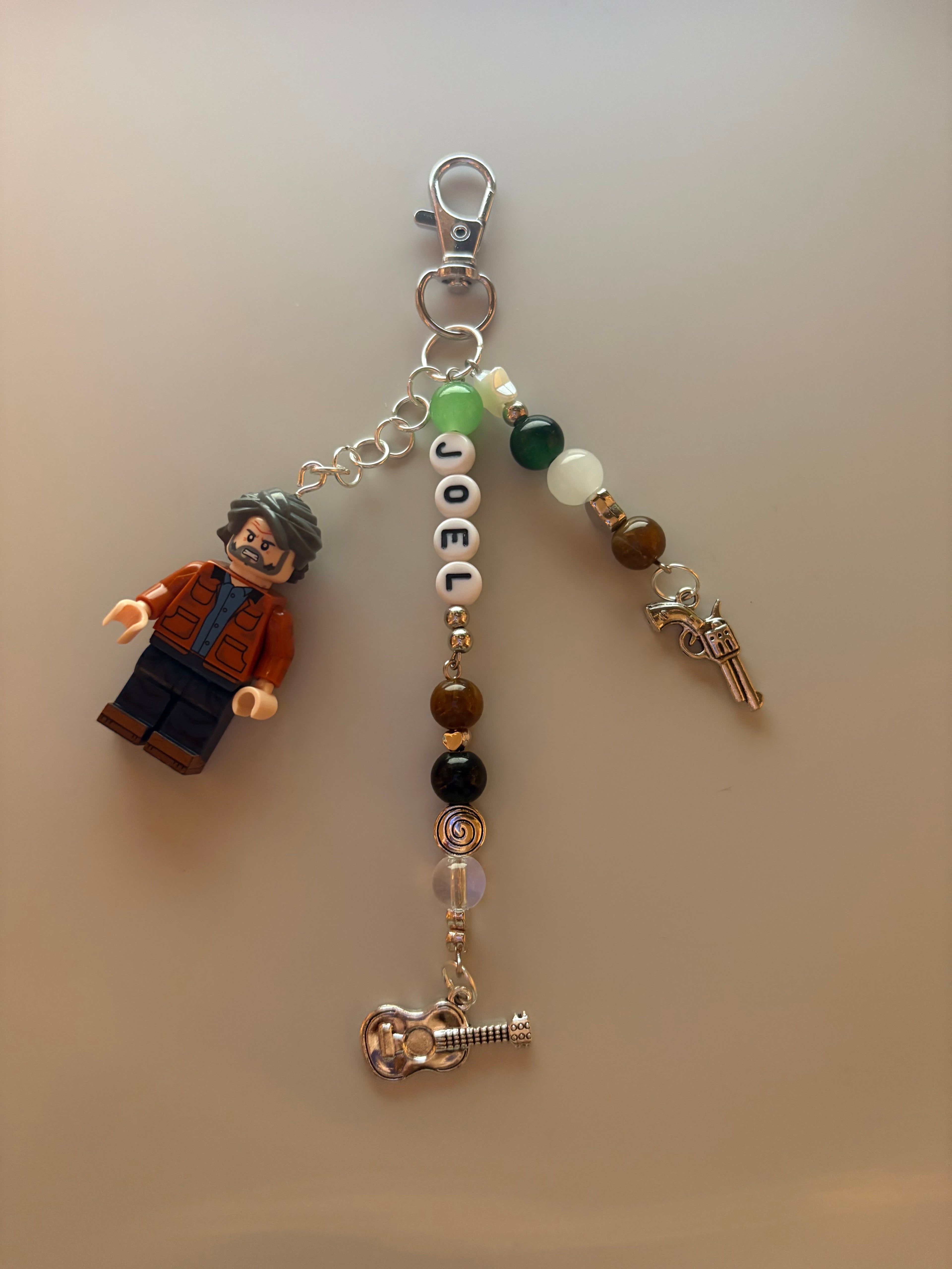Joel 2 last of us Miller video game inspired handmade minifigure keychain