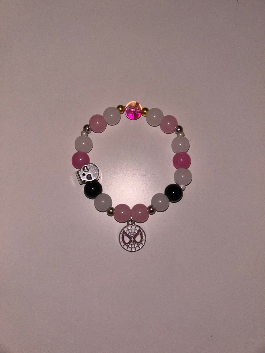 Spider-Gwen marvel inspired handmade bracelet