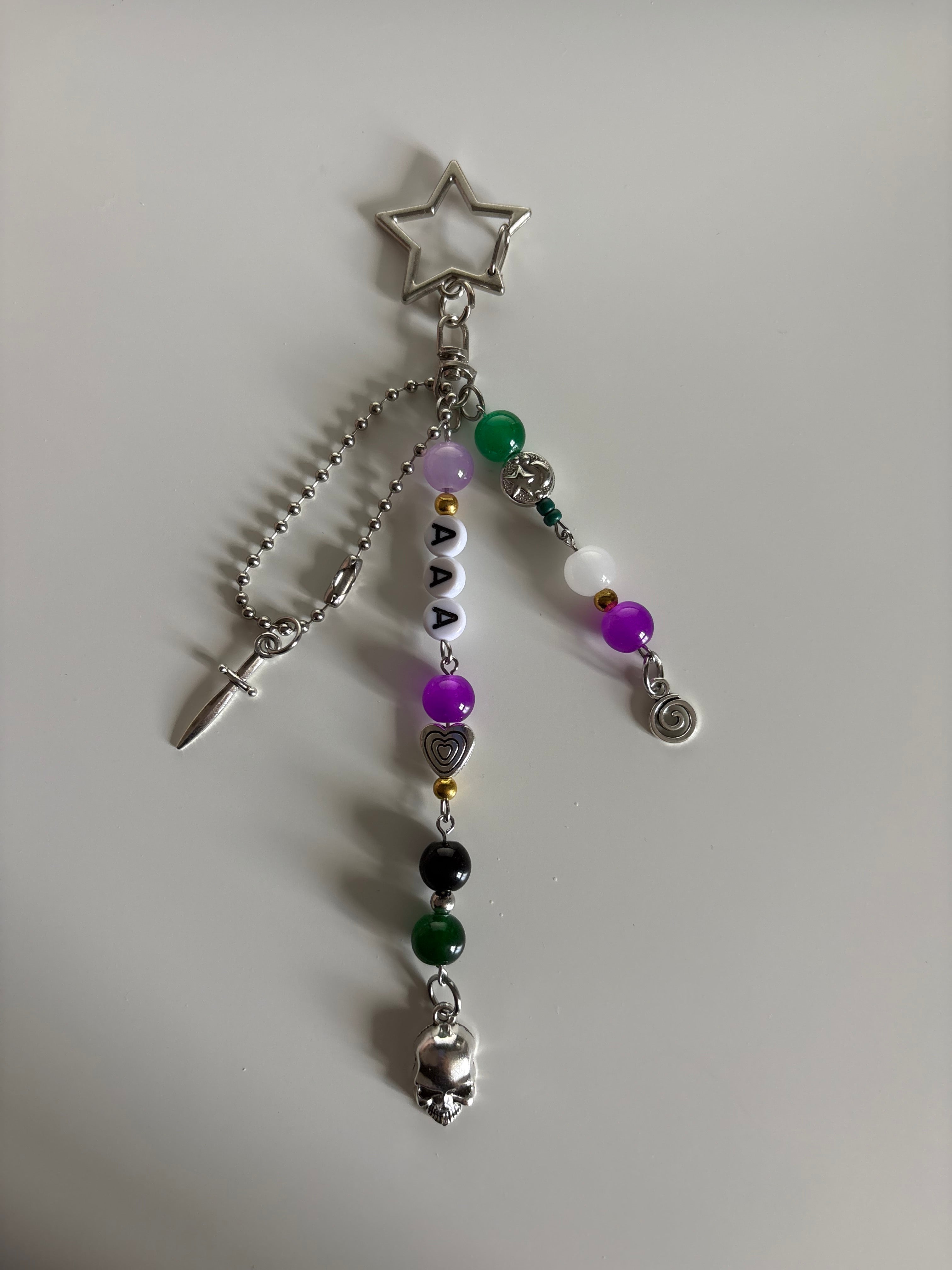 ‘AAA’ agatha and rio custom witch inspired handmade keychain