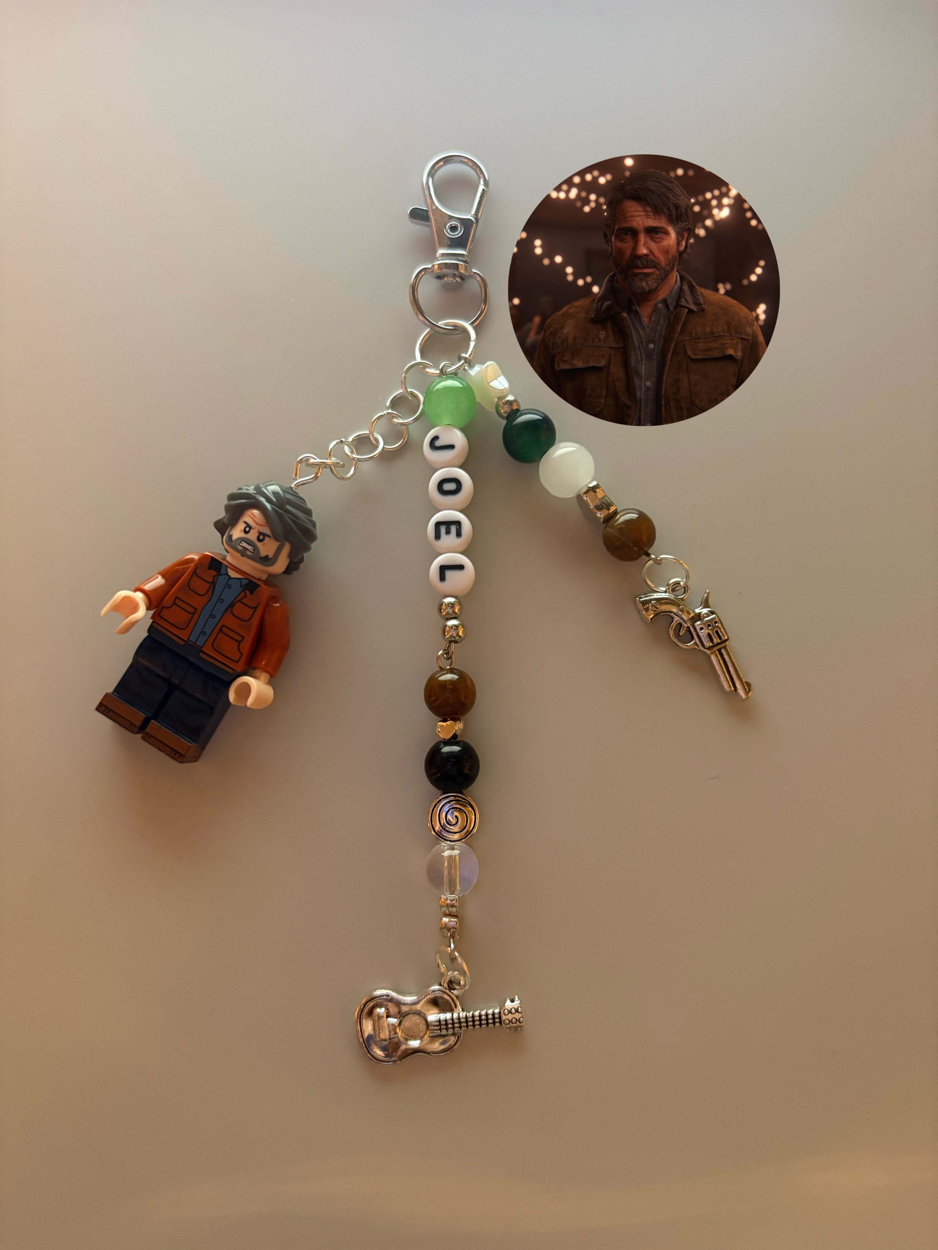 Joel 2 last of us Miller video game inspired handmade minifigure keychain