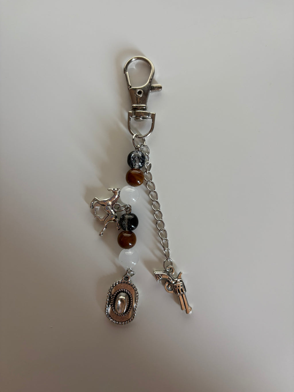 Cowboy outlaw inspired minimalist, smaller handmade keychain