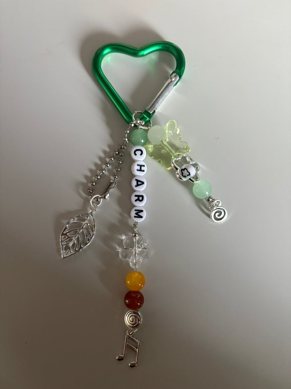 Claire Charm music album inspired handmade keychain carabiner