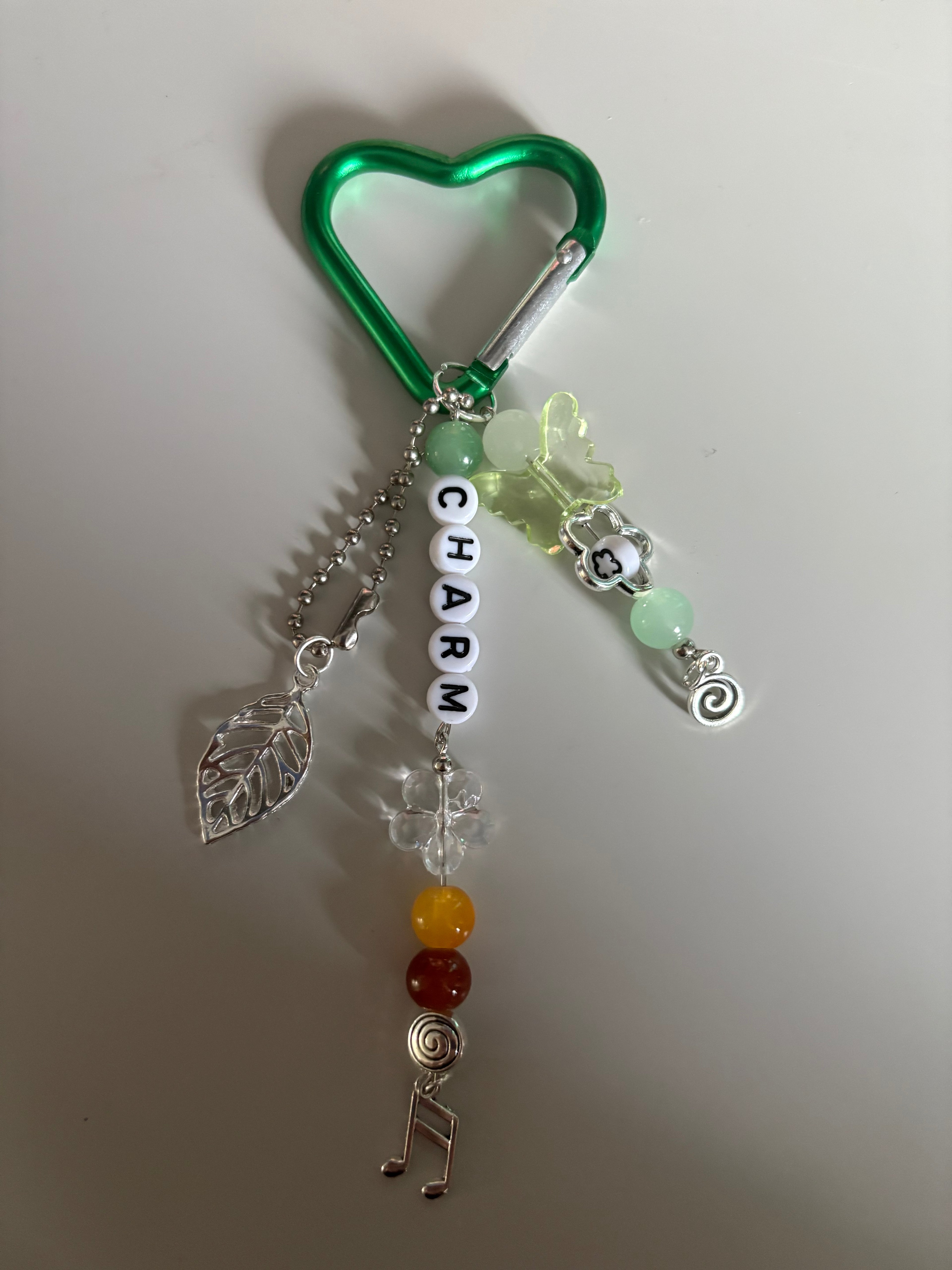 Claire Charm music album inspired handmade keychain carabiner
