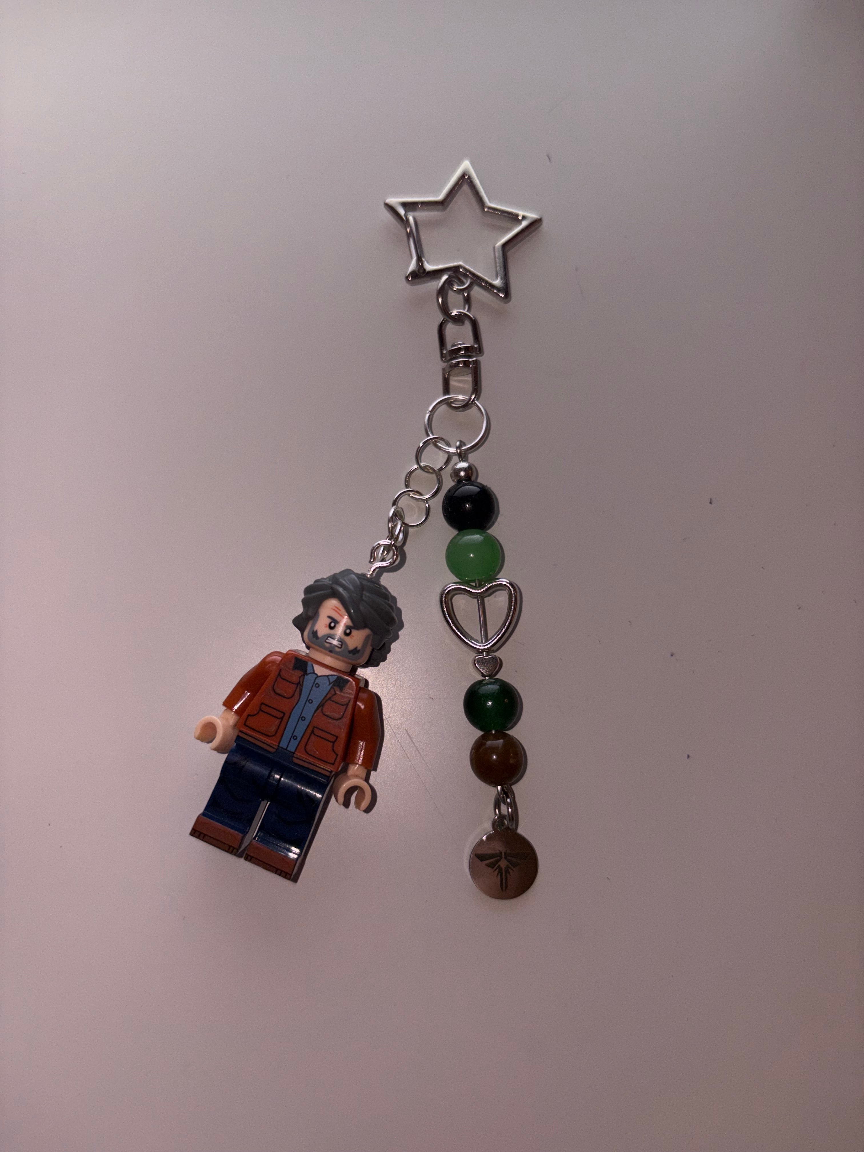 Joel 2 last of us Miller video game inspired handmade minifigure minimalist keychain