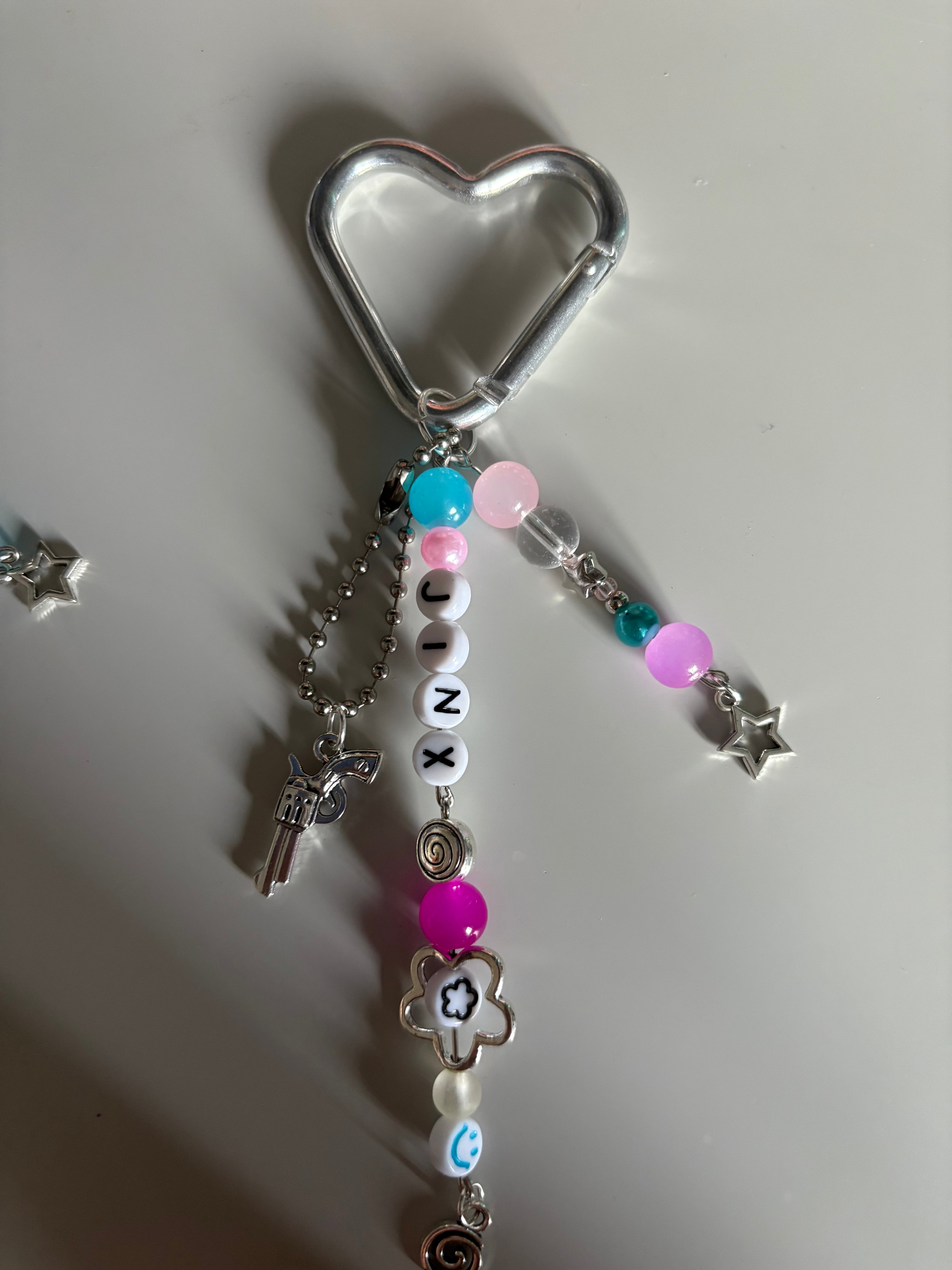 Jinx Arcane and League of Legends inspired handmade keychain carabiner