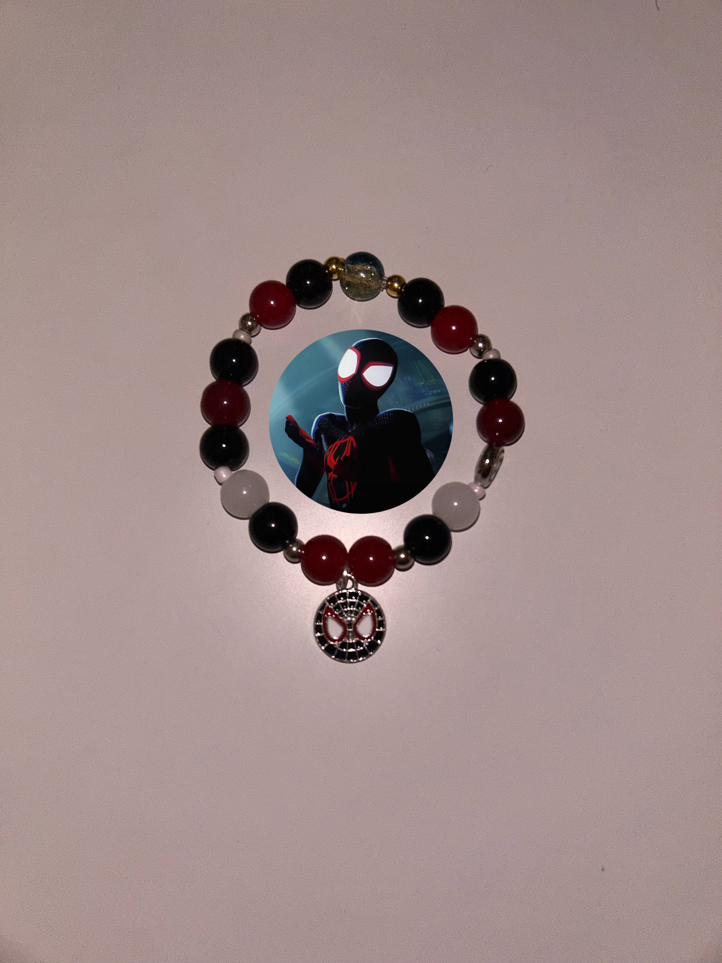 Miles Morales Spider-Man marvel inspired handmade bracelet