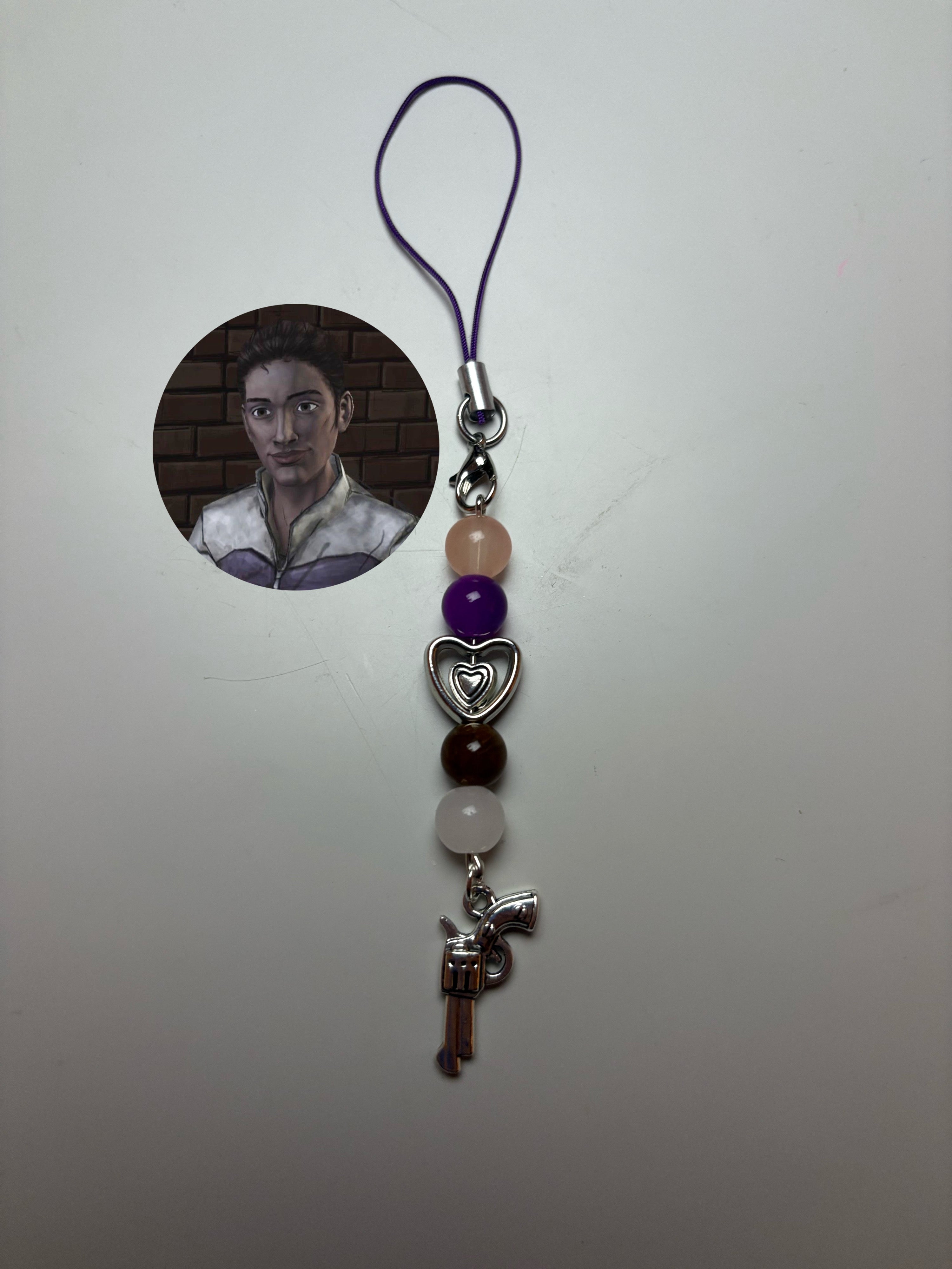 Christa The Walking Dead video game inspired handmade phone charm