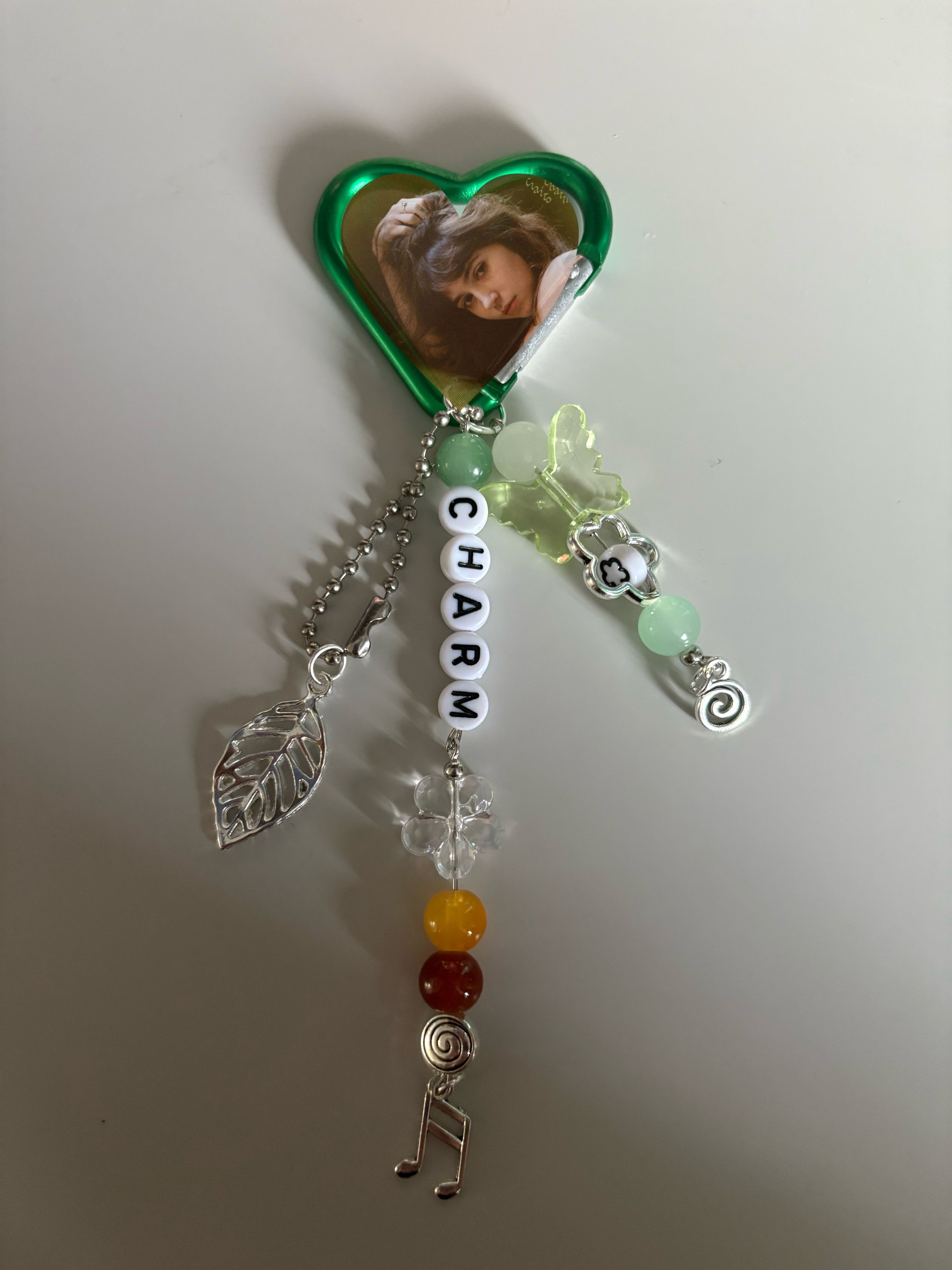 Claire Charm music album inspired handmade keychain carabiner