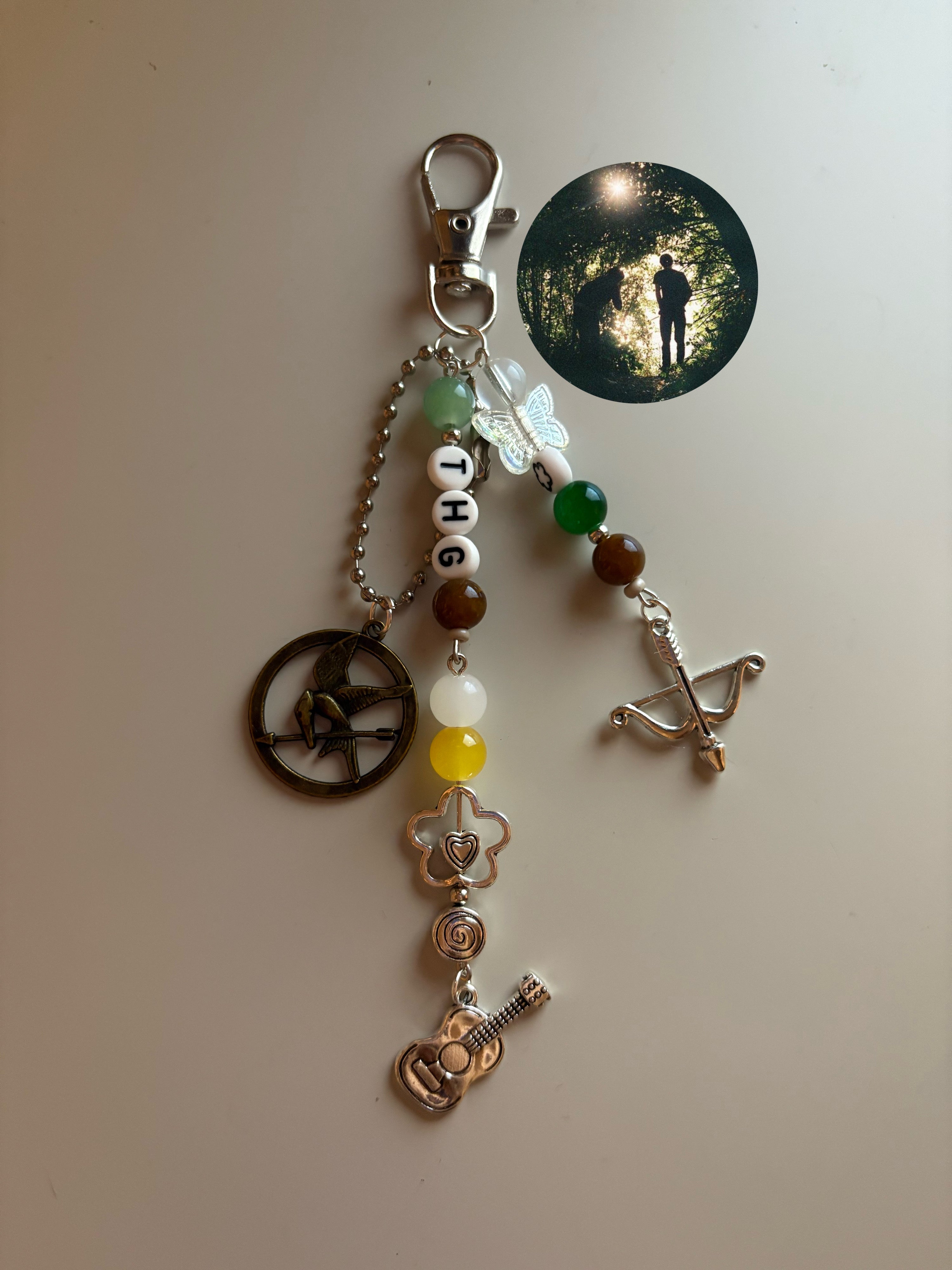 The Hunger Games inspired handmade keychain