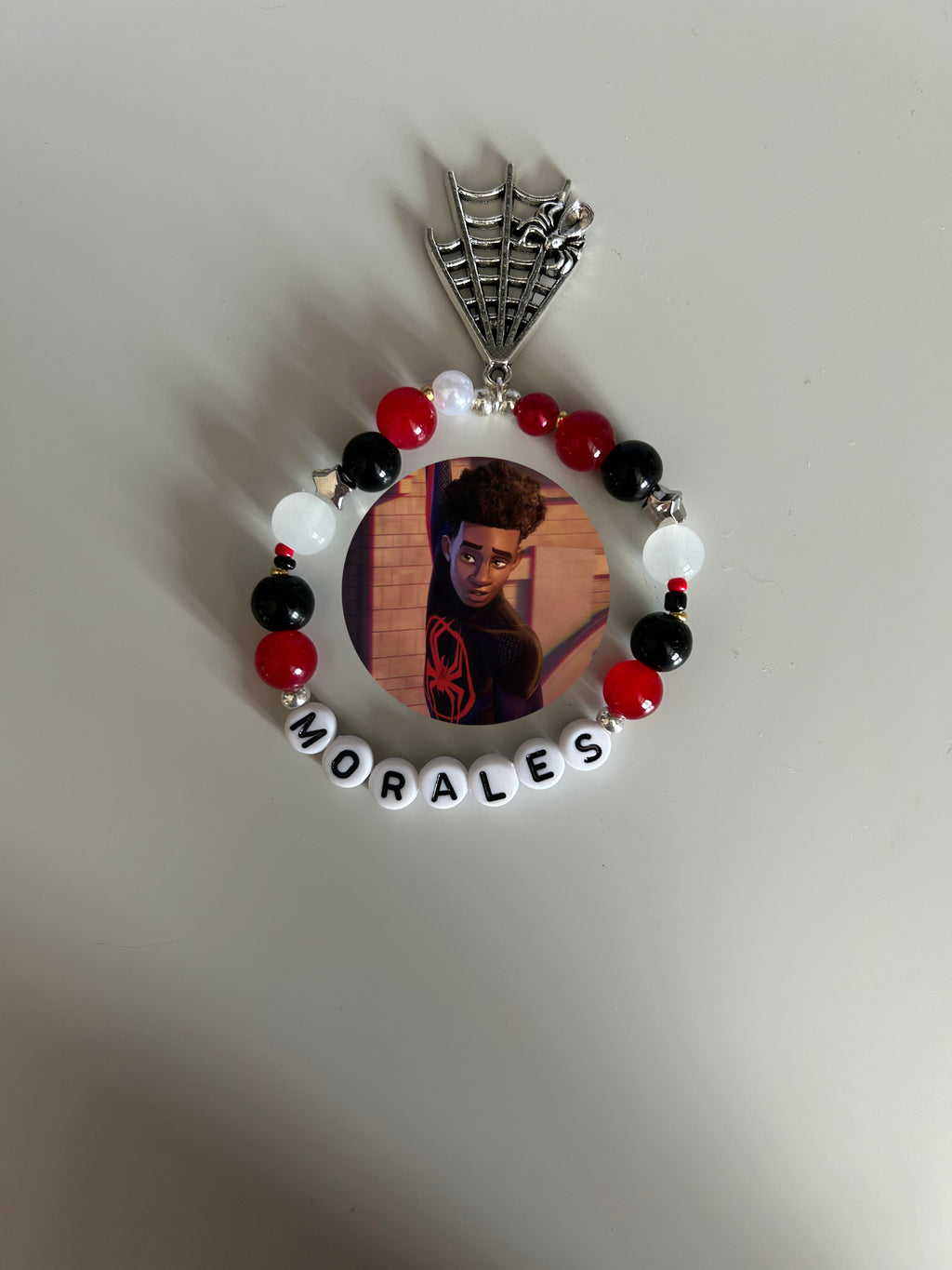 Miles Morales Spider-Man inspired handmade bracelet