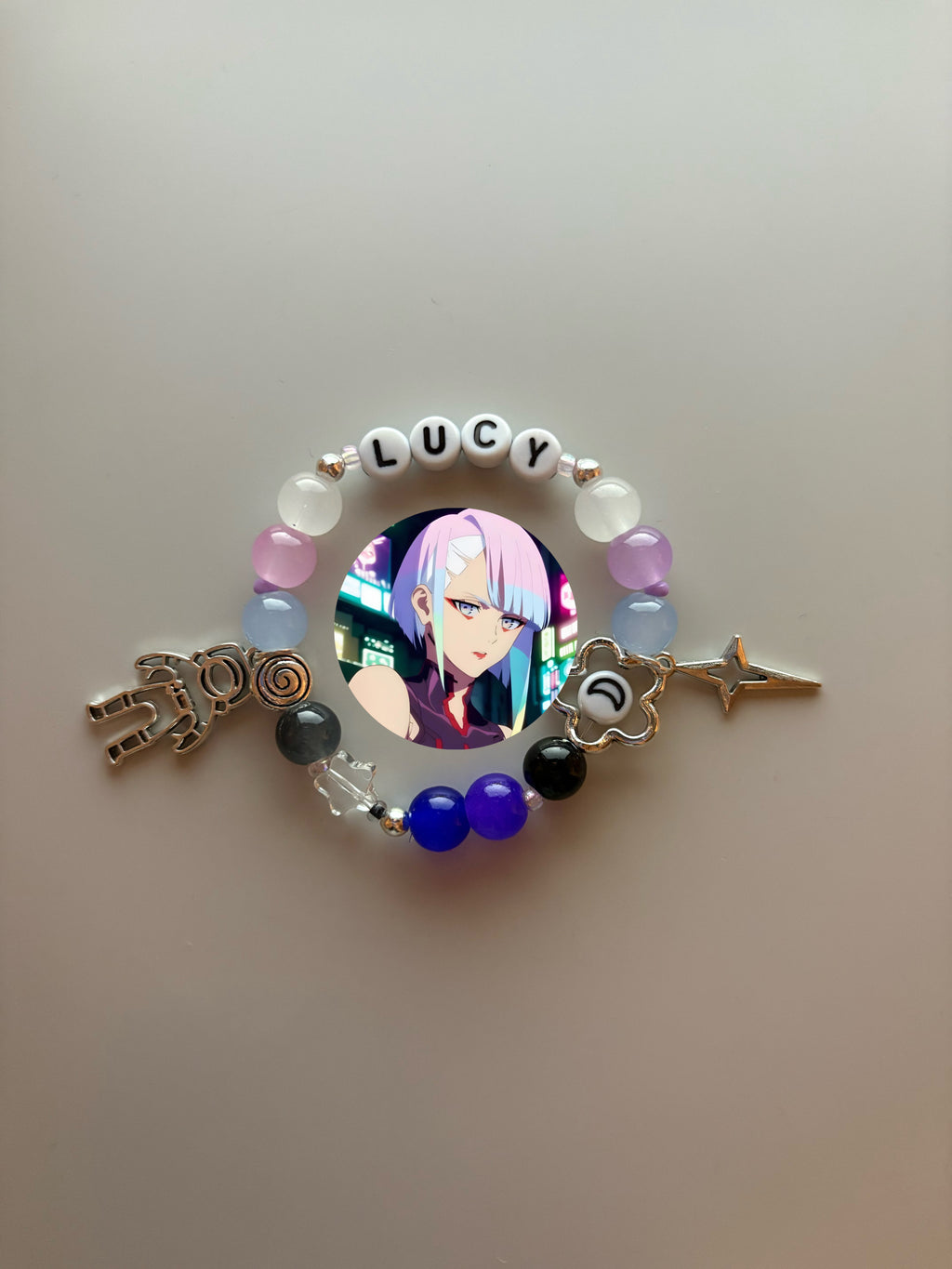 Lucy cyberpunk inspired handmade bracelet