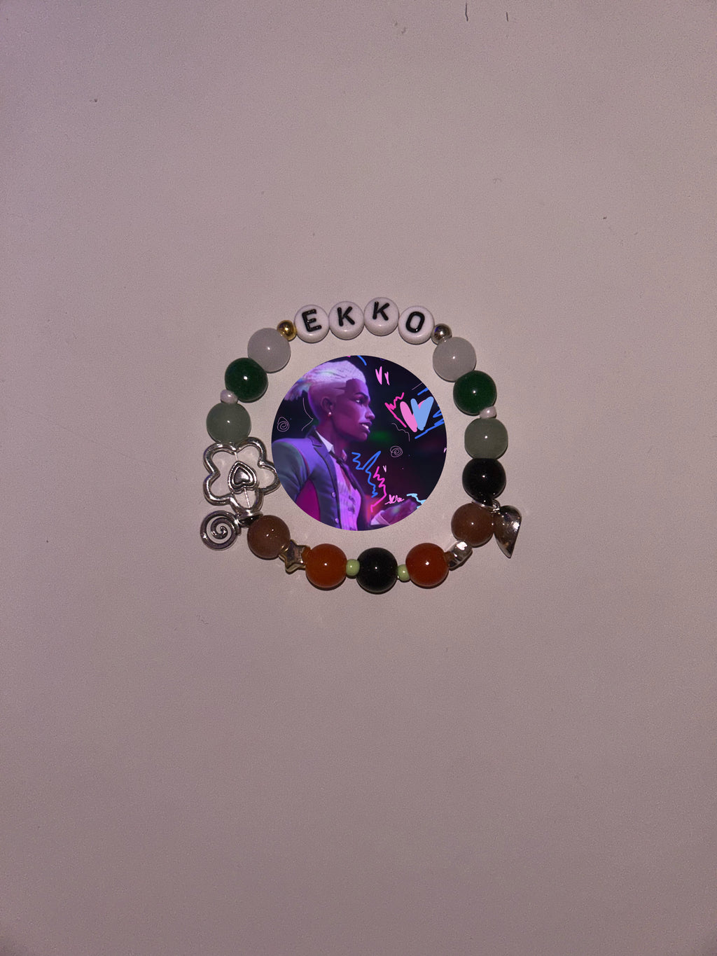 Jinx and Ekko Timebomb Arcane and League of Legends inspired handmade bracelet set