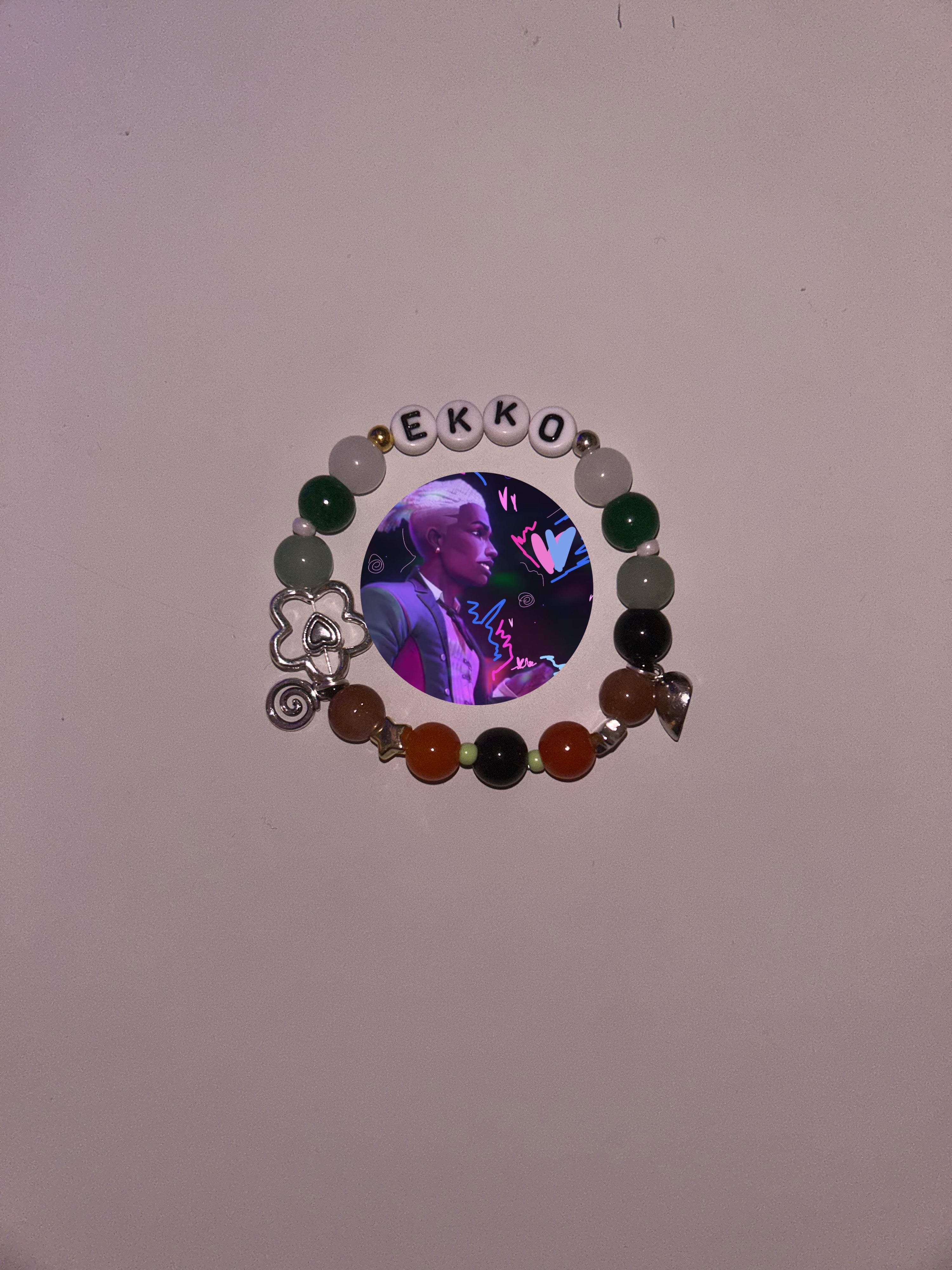 Jinx and Ekko Timebomb Arcane and League of Legends inspired handmade bracelet set