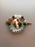 Last of us inspired handmade beaded and charmed bracelet