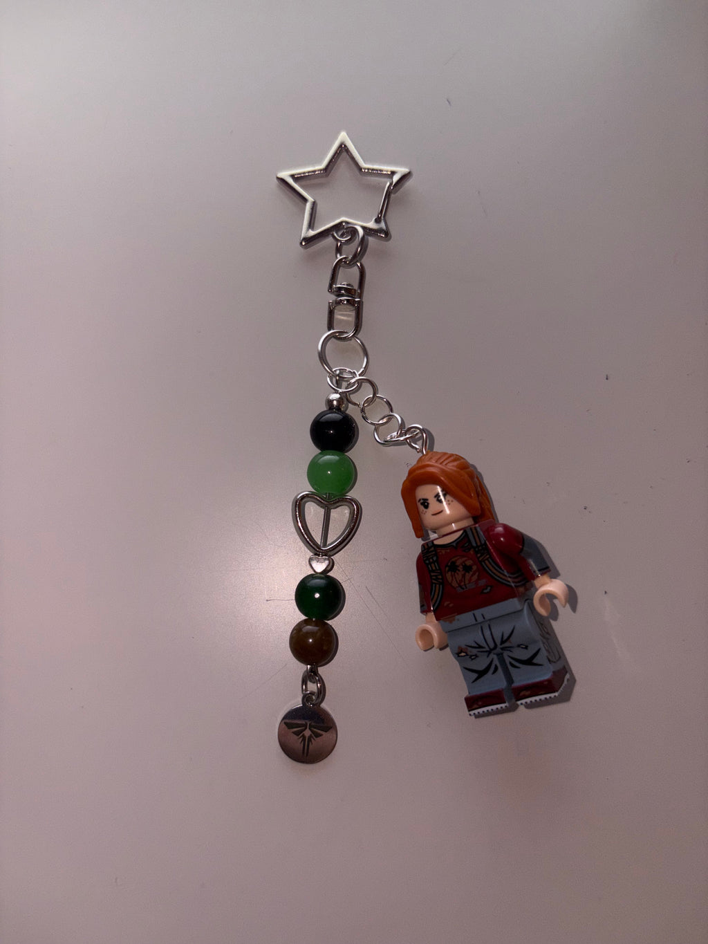 Young Ellie last of us Williams inspired handmade minifigure minimalist keychain