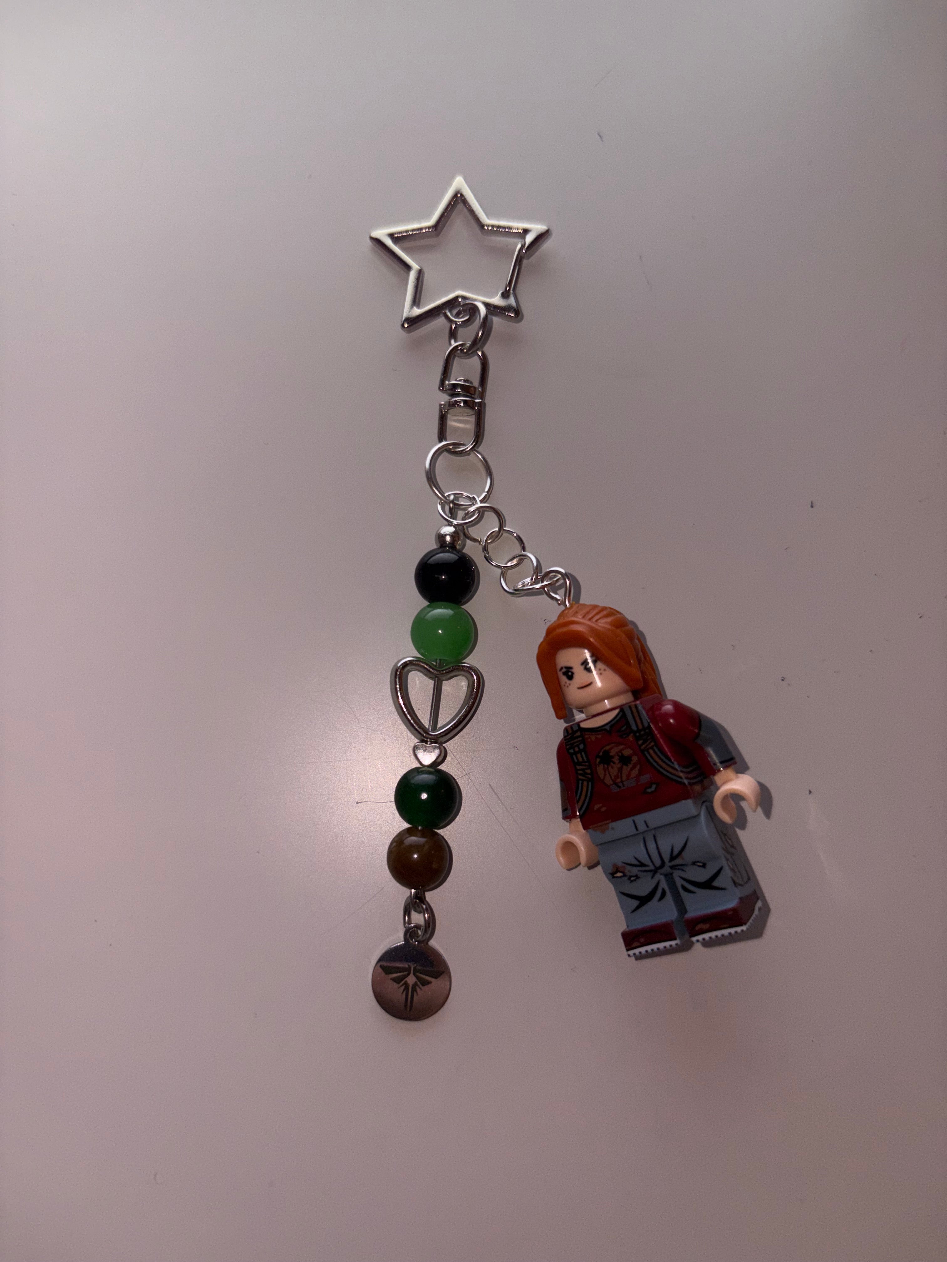 Young Ellie last of us Williams inspired handmade minifigure minimalist keychain